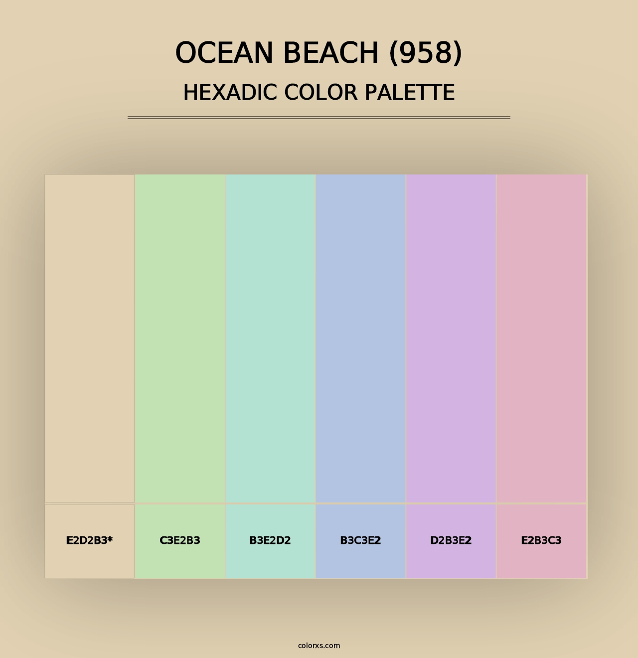 Ocean Beach (958) - Hexadic Color Palette