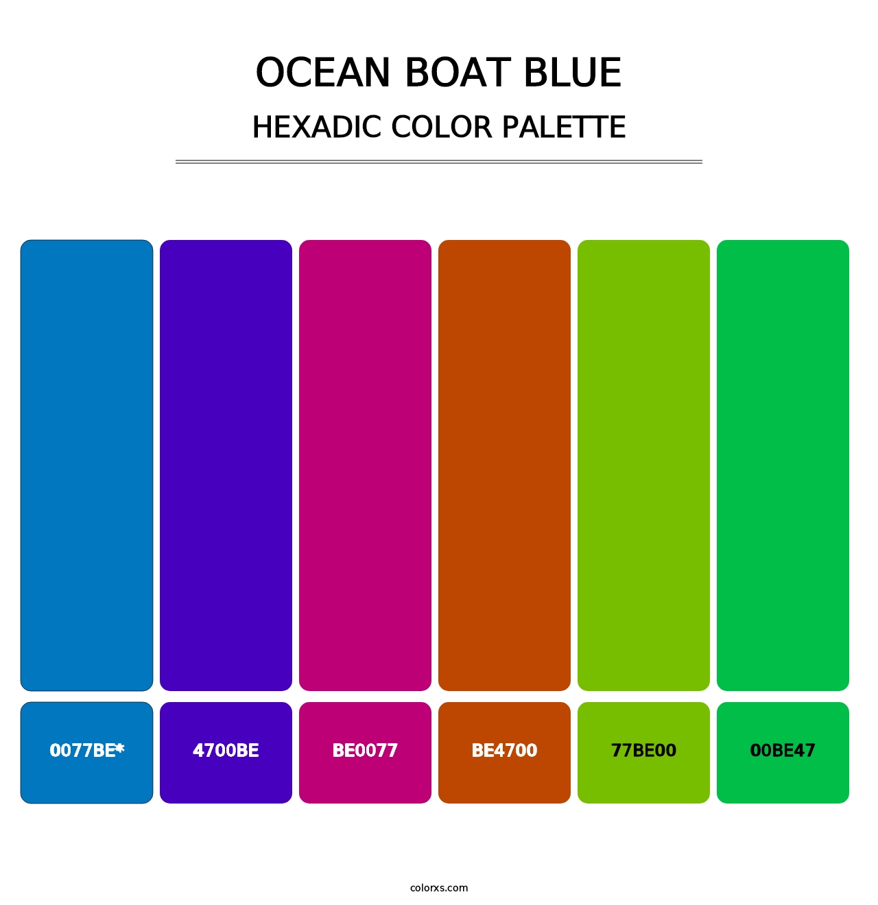 Ocean Boat Blue - Hexadic Color Palette