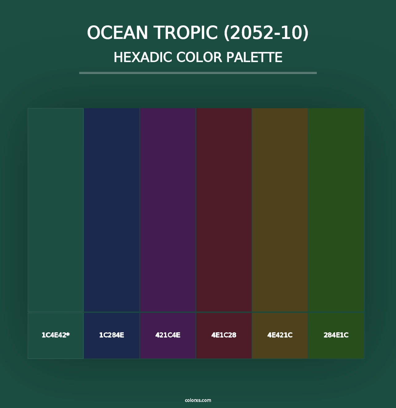 Ocean Tropic (2052-10) - Hexadic Color Palette