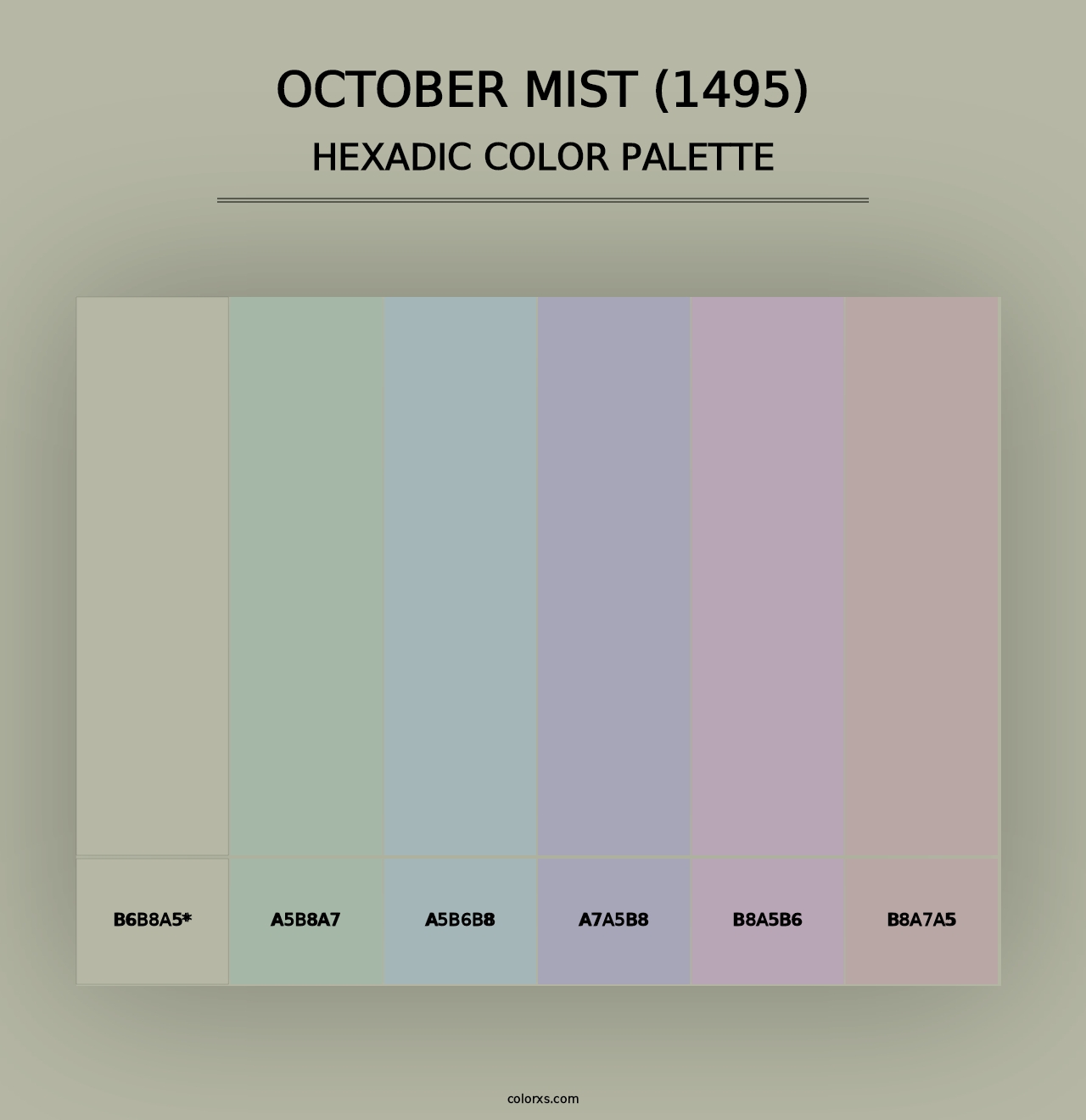 October Mist (1495) - Hexadic Color Palette