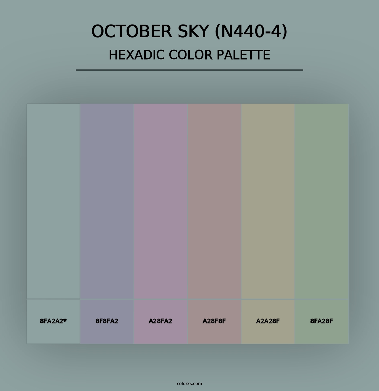 October Sky (N440-4) - Hexadic Color Palette