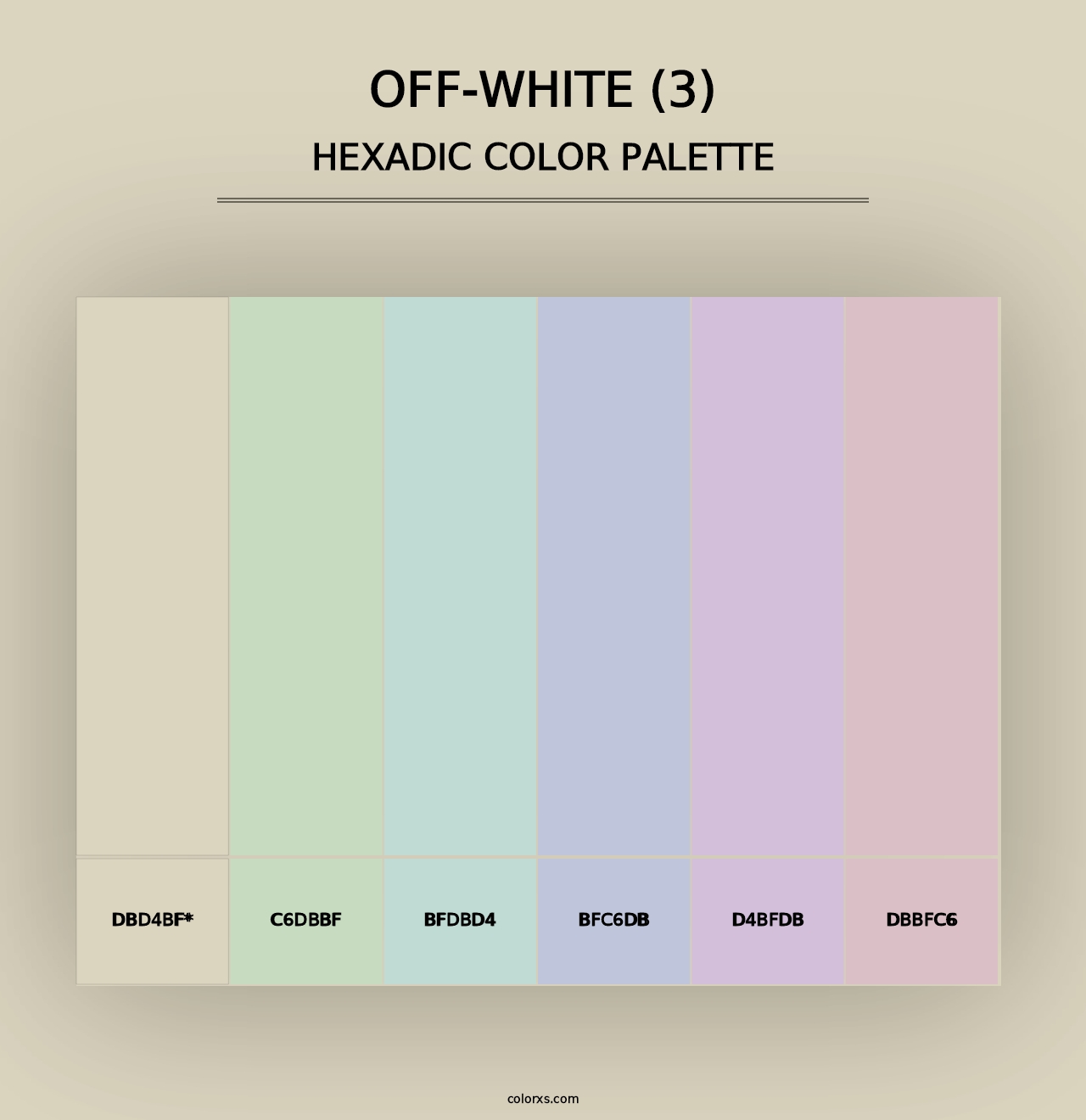 Off-White (3) - Hexadic Color Palette