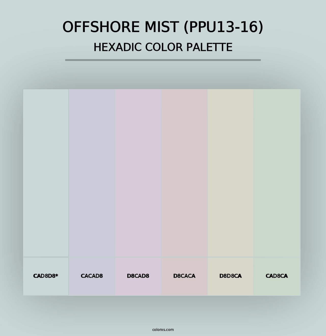 Offshore Mist (PPU13-16) - Hexadic Color Palette