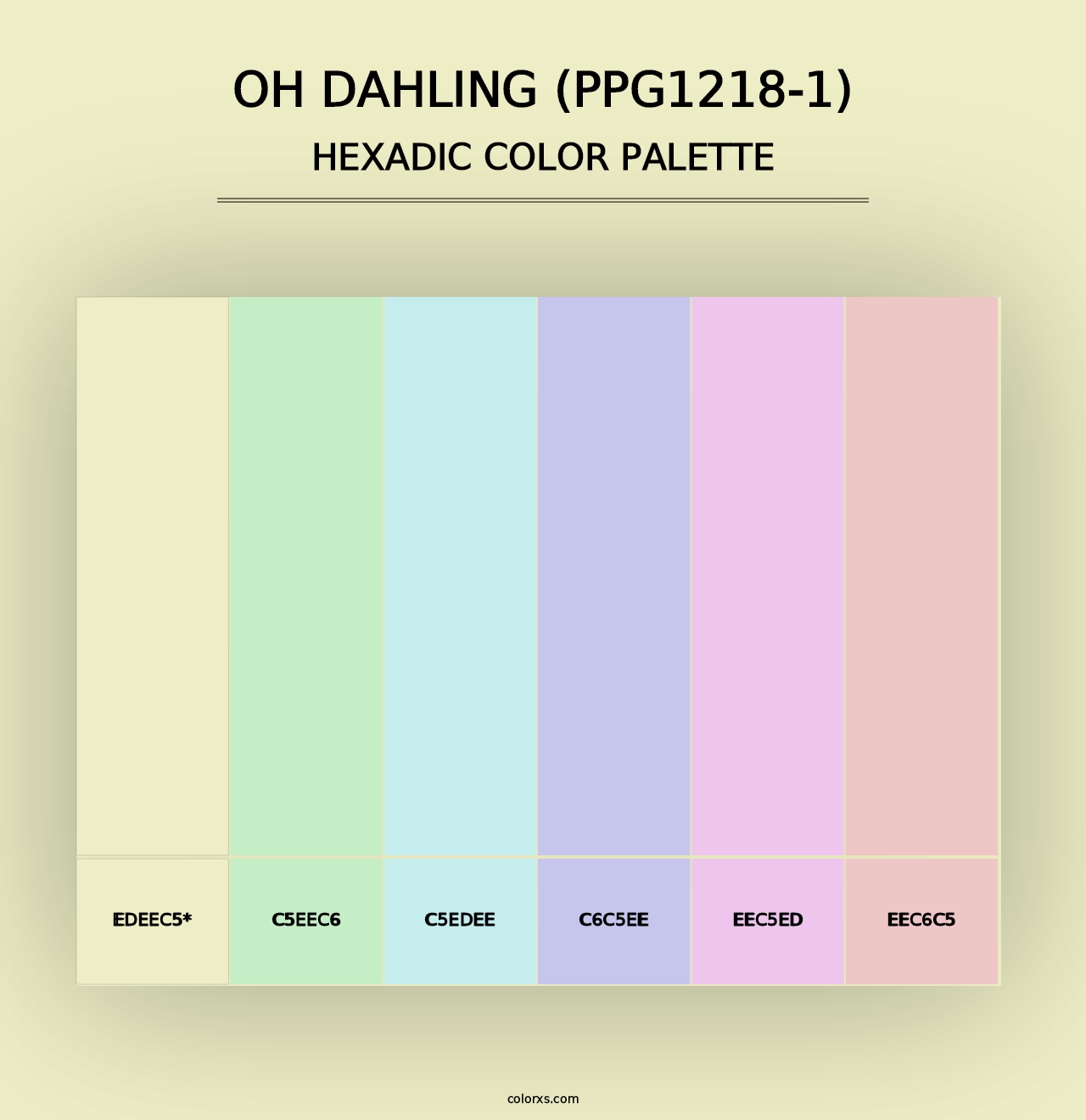 Oh Dahling (PPG1218-1) - Hexadic Color Palette