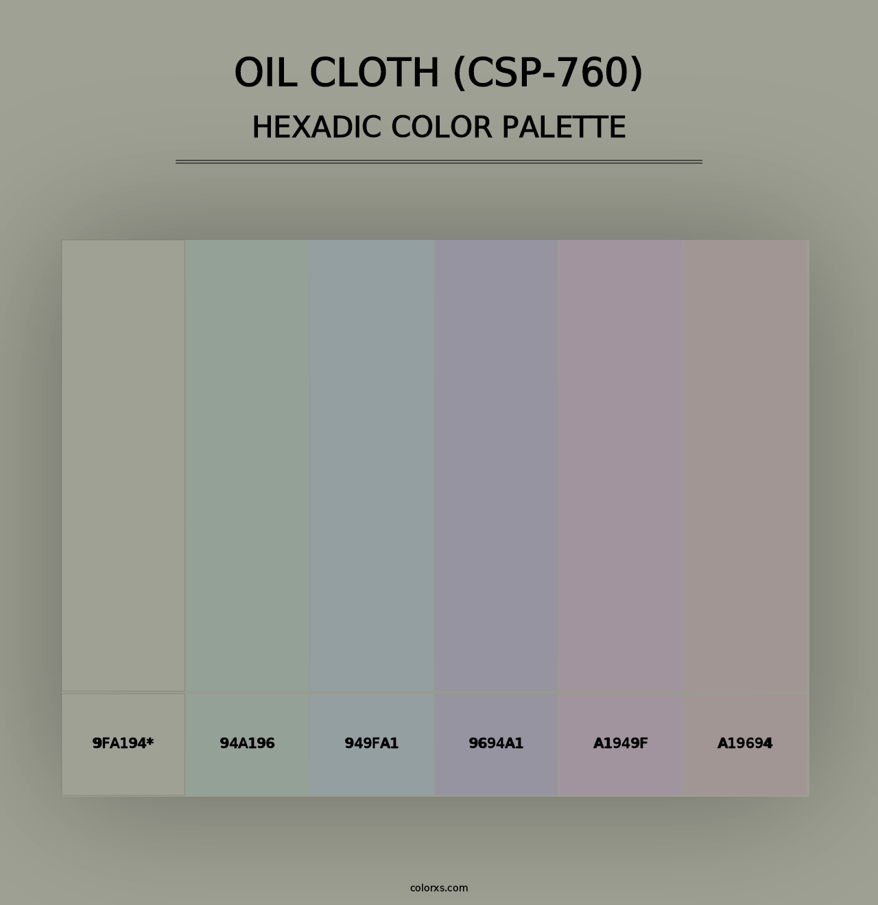 Oil Cloth (CSP-760) - Hexadic Color Palette