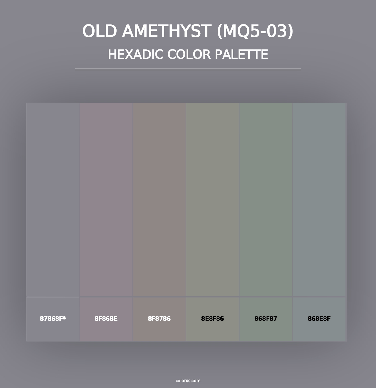 Old Amethyst (MQ5-03) - Hexadic Color Palette