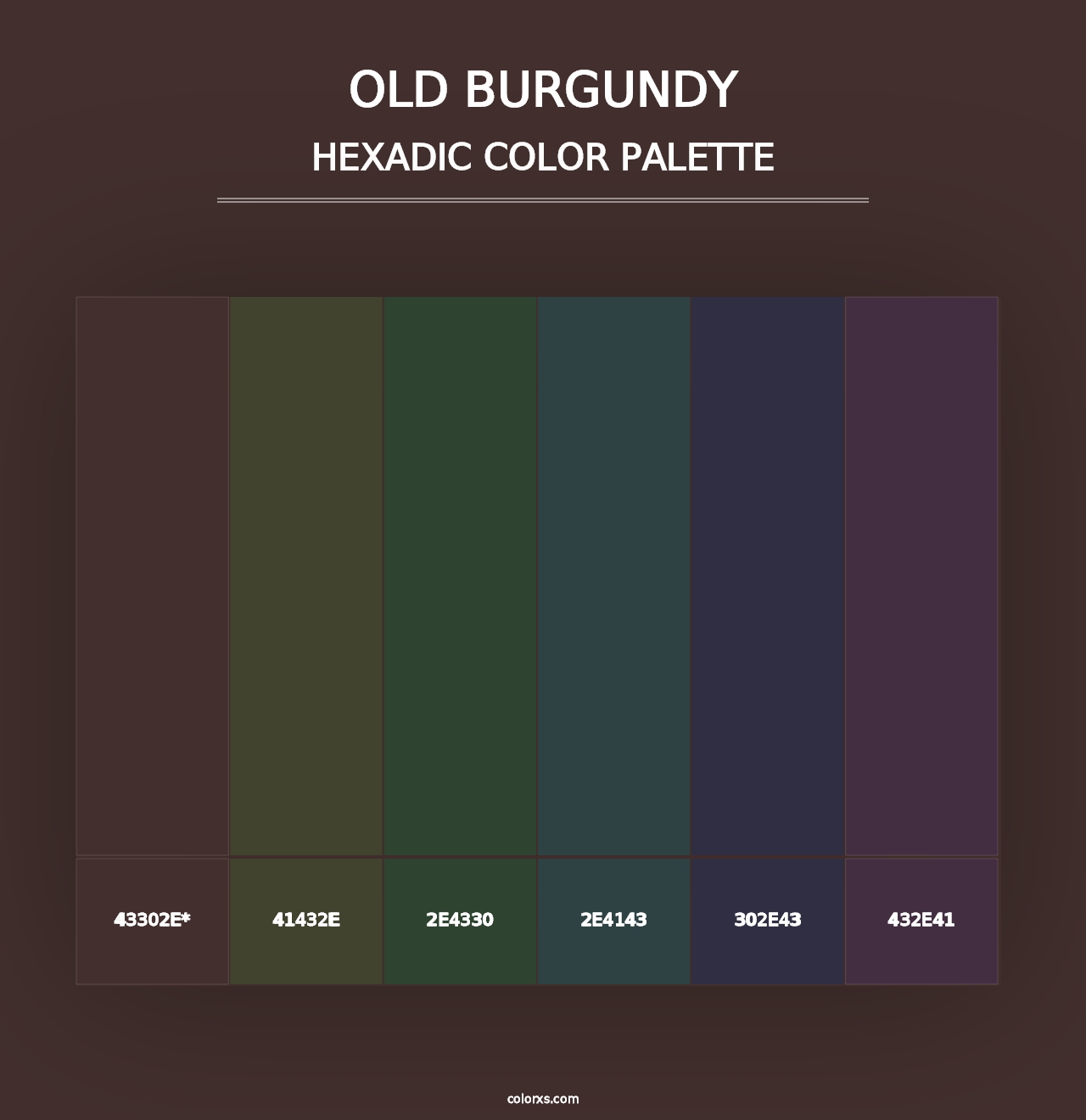 Old Burgundy - Hexadic Color Palette