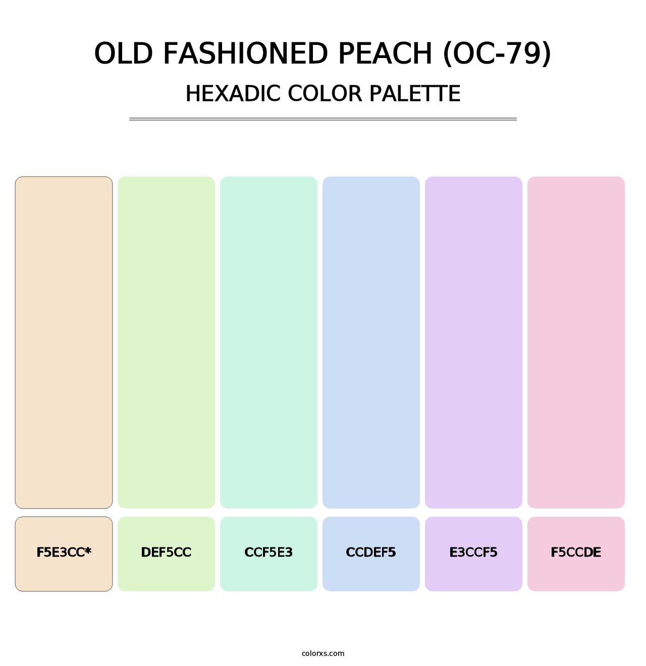 Old Fashioned Peach (OC-79) - Hexadic Color Palette