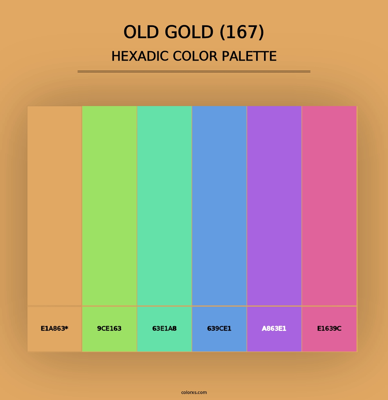 Old Gold (167) - Hexadic Color Palette