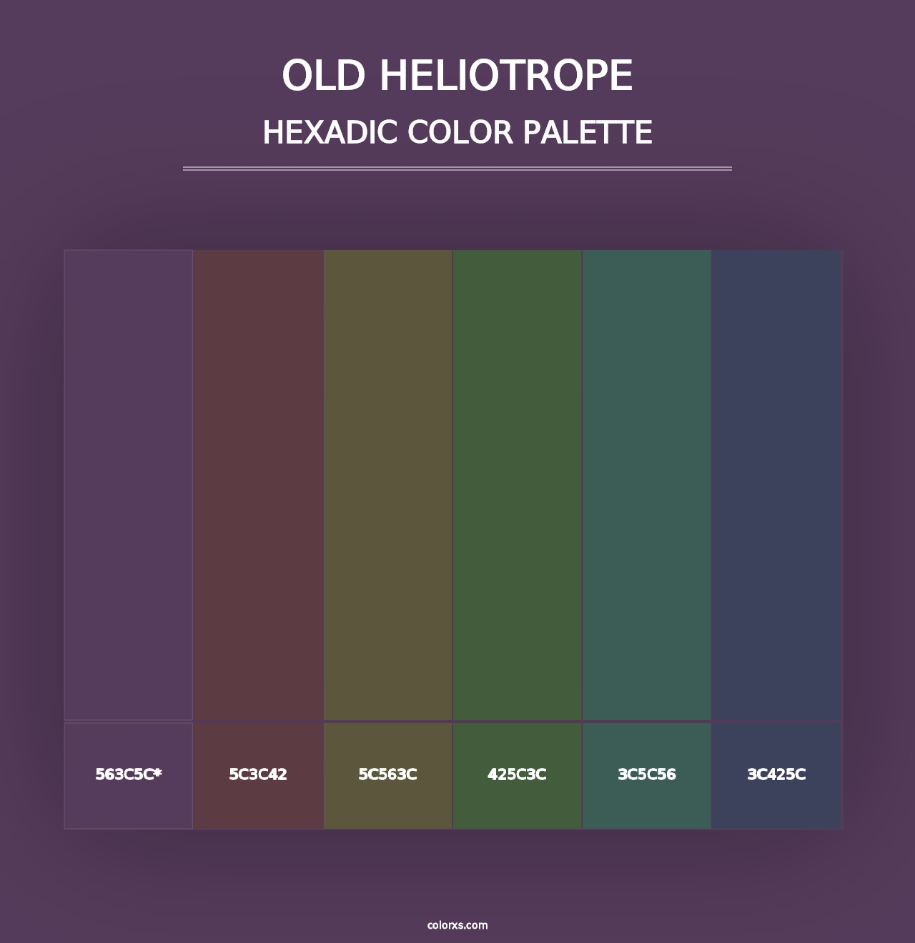 Old Heliotrope - Hexadic Color Palette