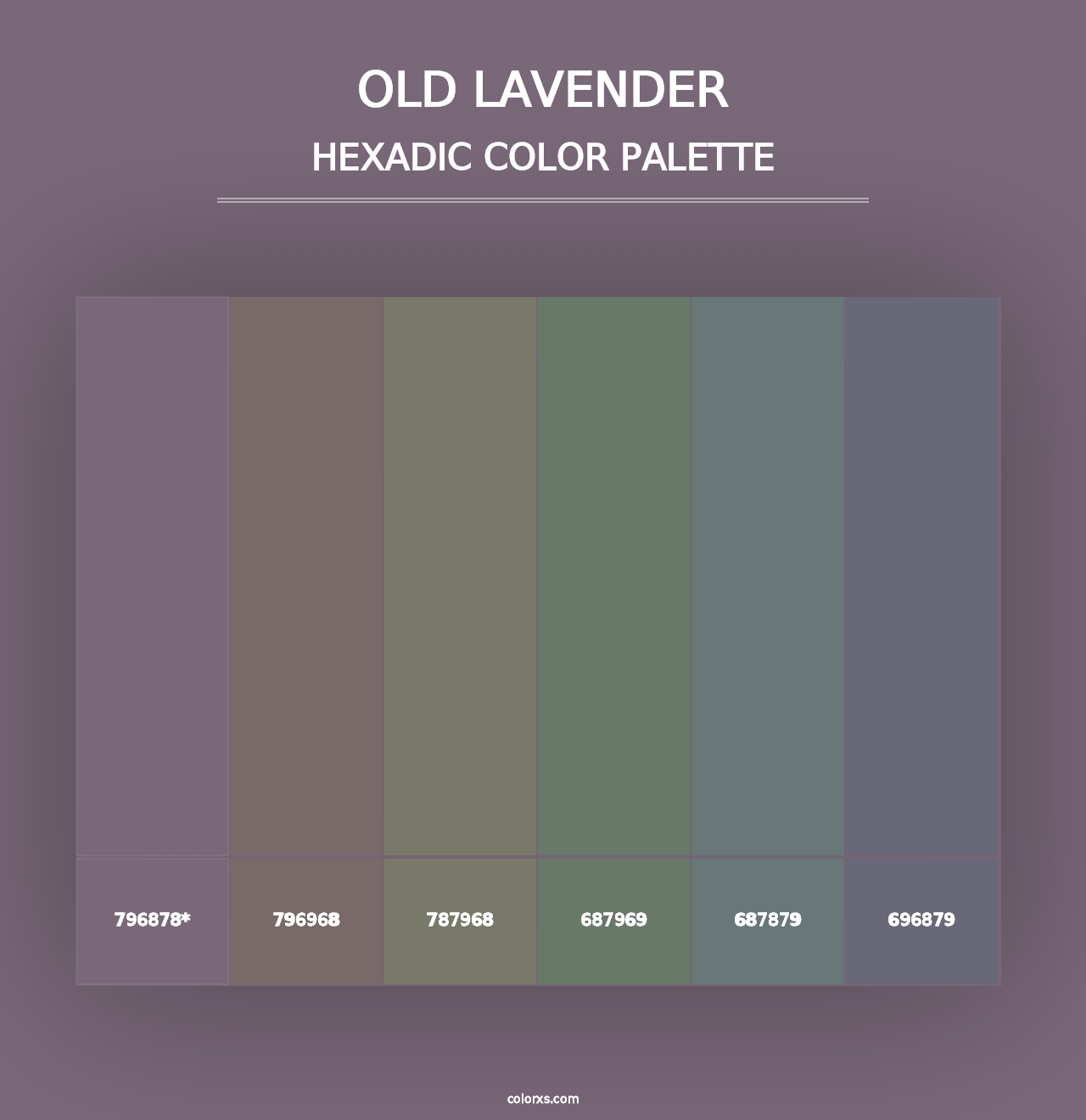 Old Lavender - Hexadic Color Palette