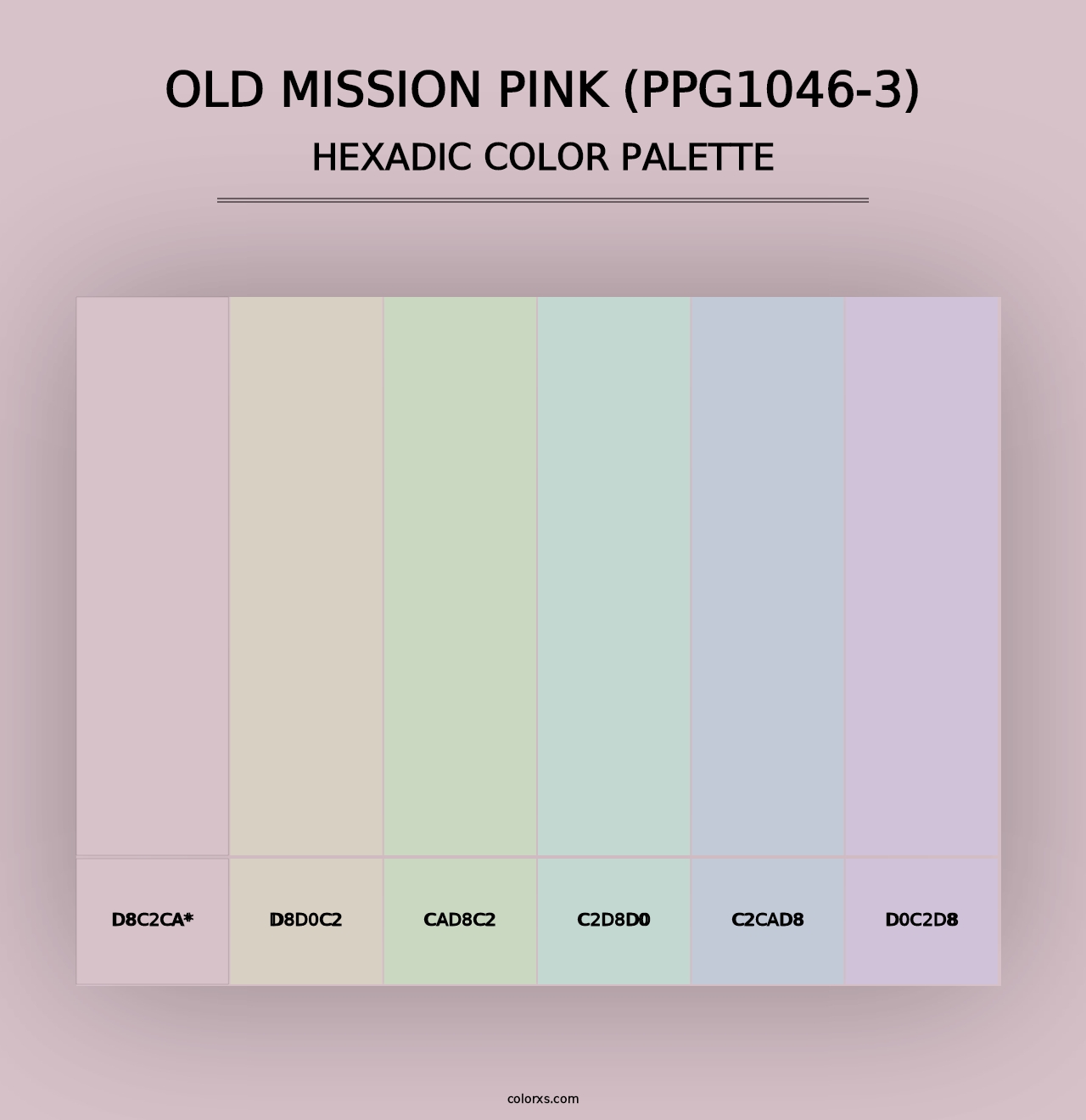 Old Mission Pink (PPG1046-3) - Hexadic Color Palette