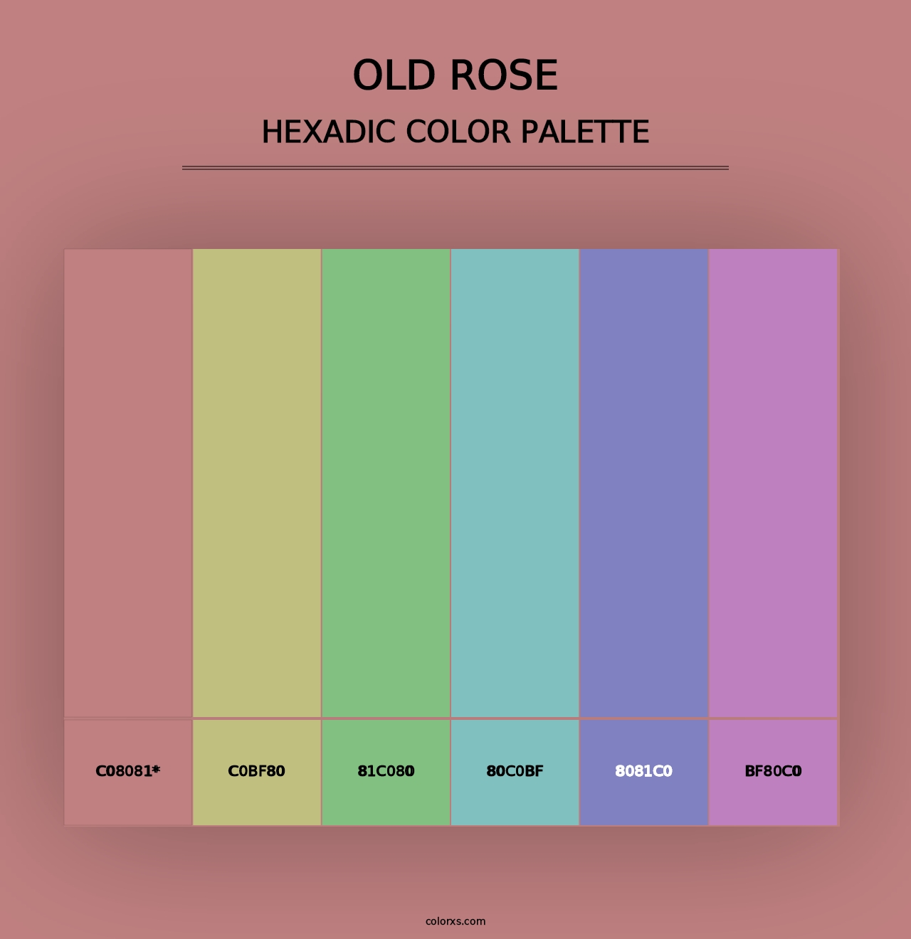 Old Rose - Hexadic Color Palette