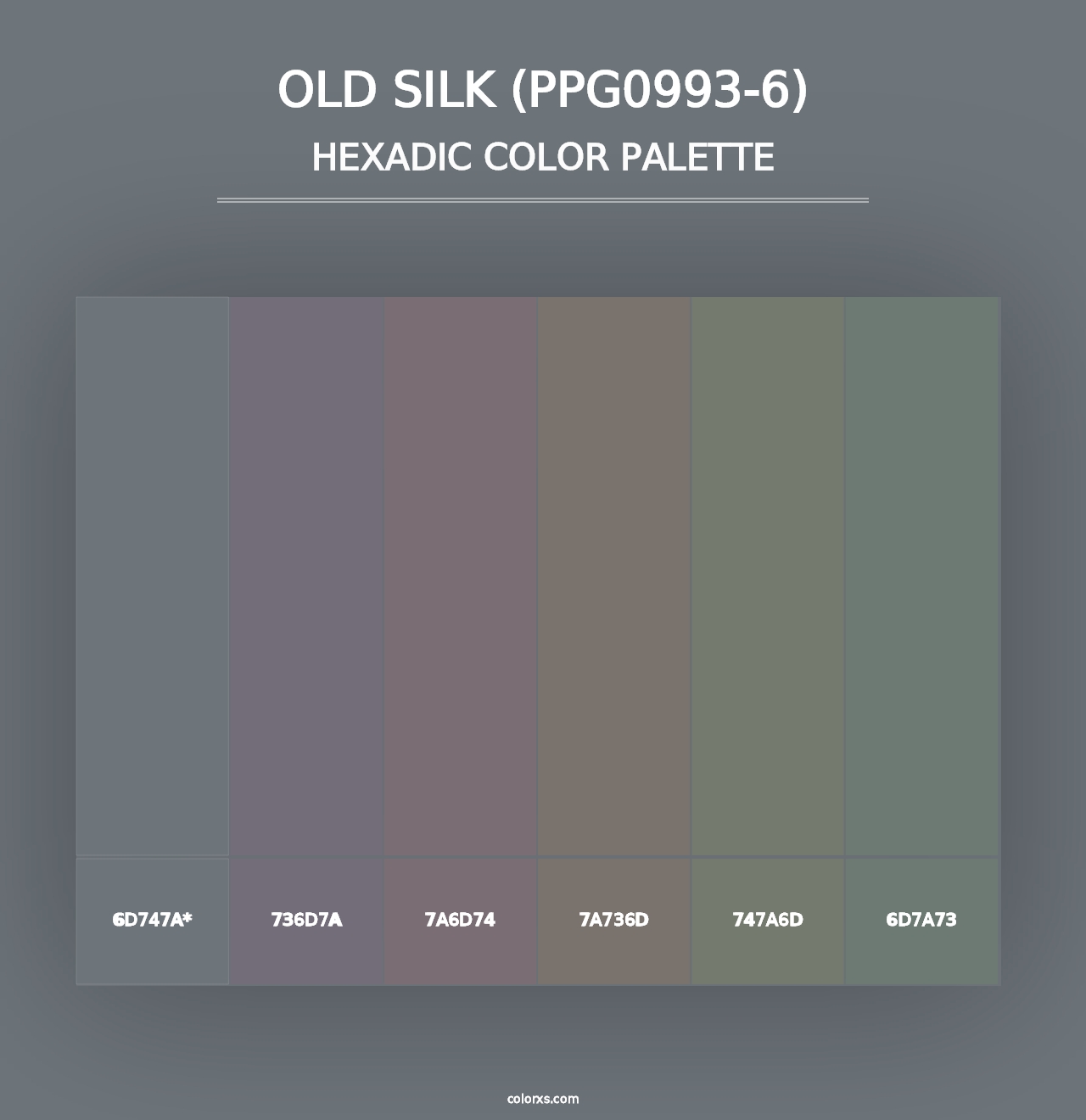 Old Silk (PPG0993-6) - Hexadic Color Palette