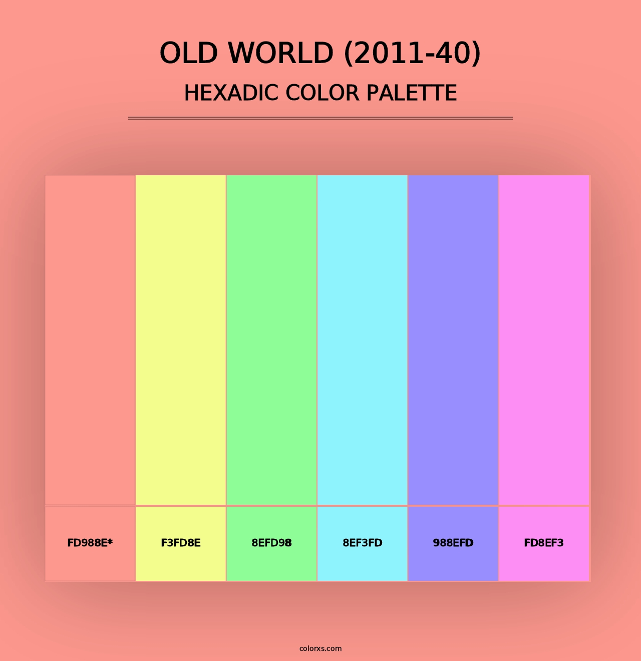 Old World (2011-40) - Hexadic Color Palette