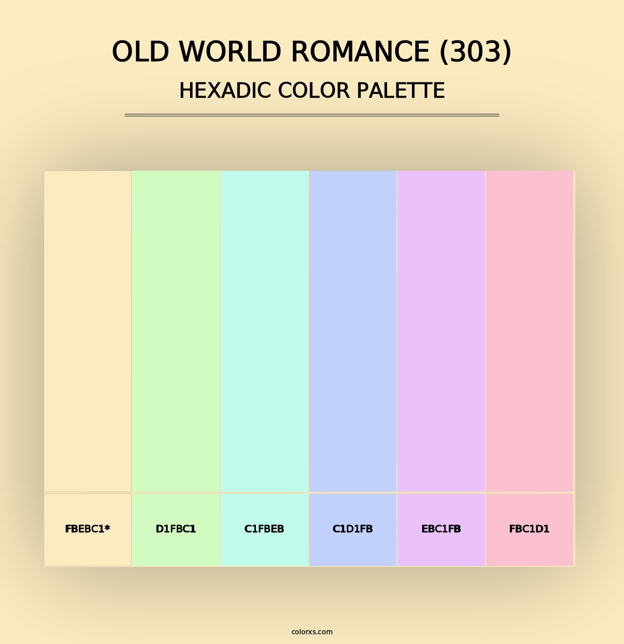 Old World Romance (303) - Hexadic Color Palette