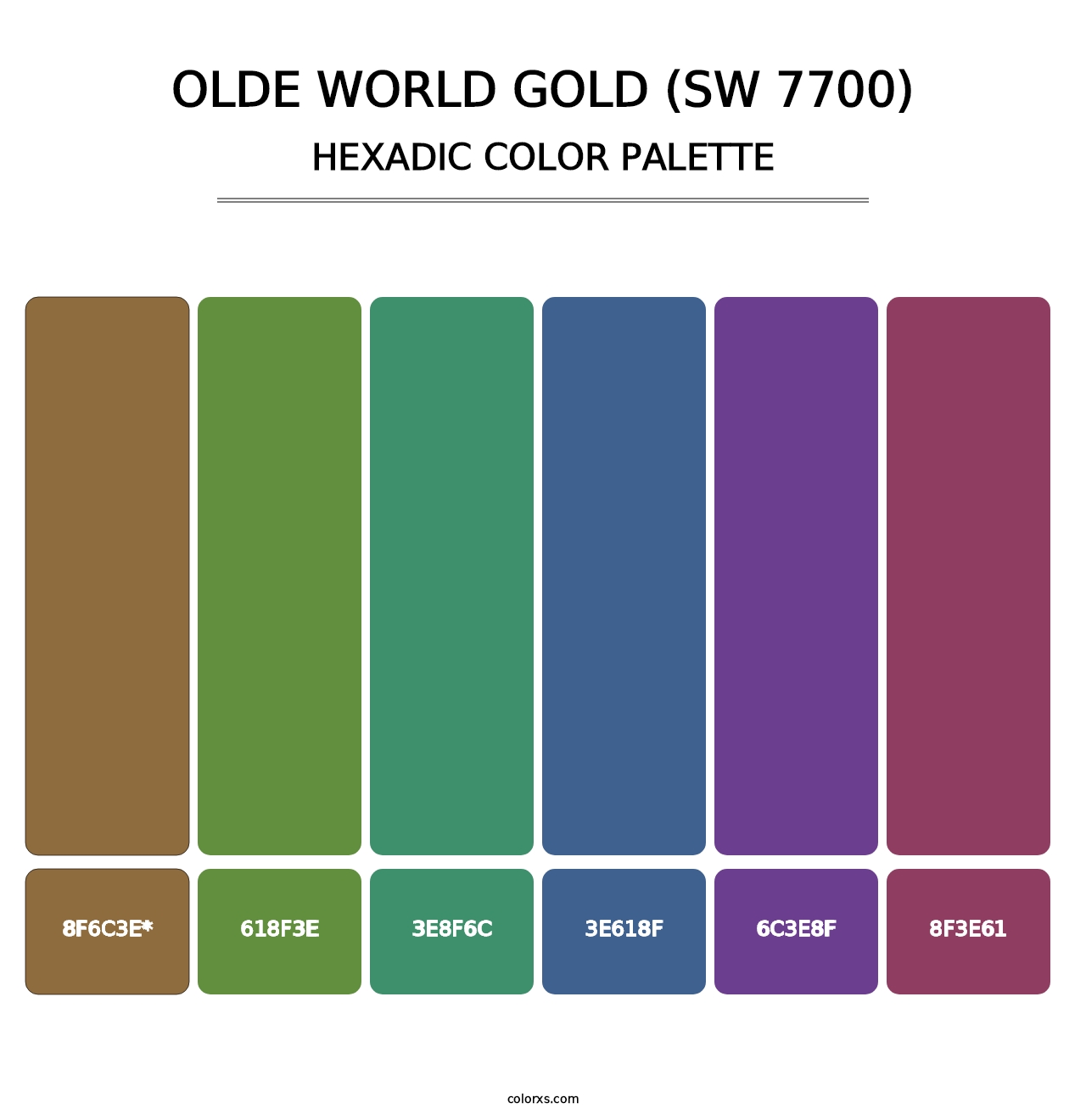 Olde World Gold (SW 7700) - Hexadic Color Palette