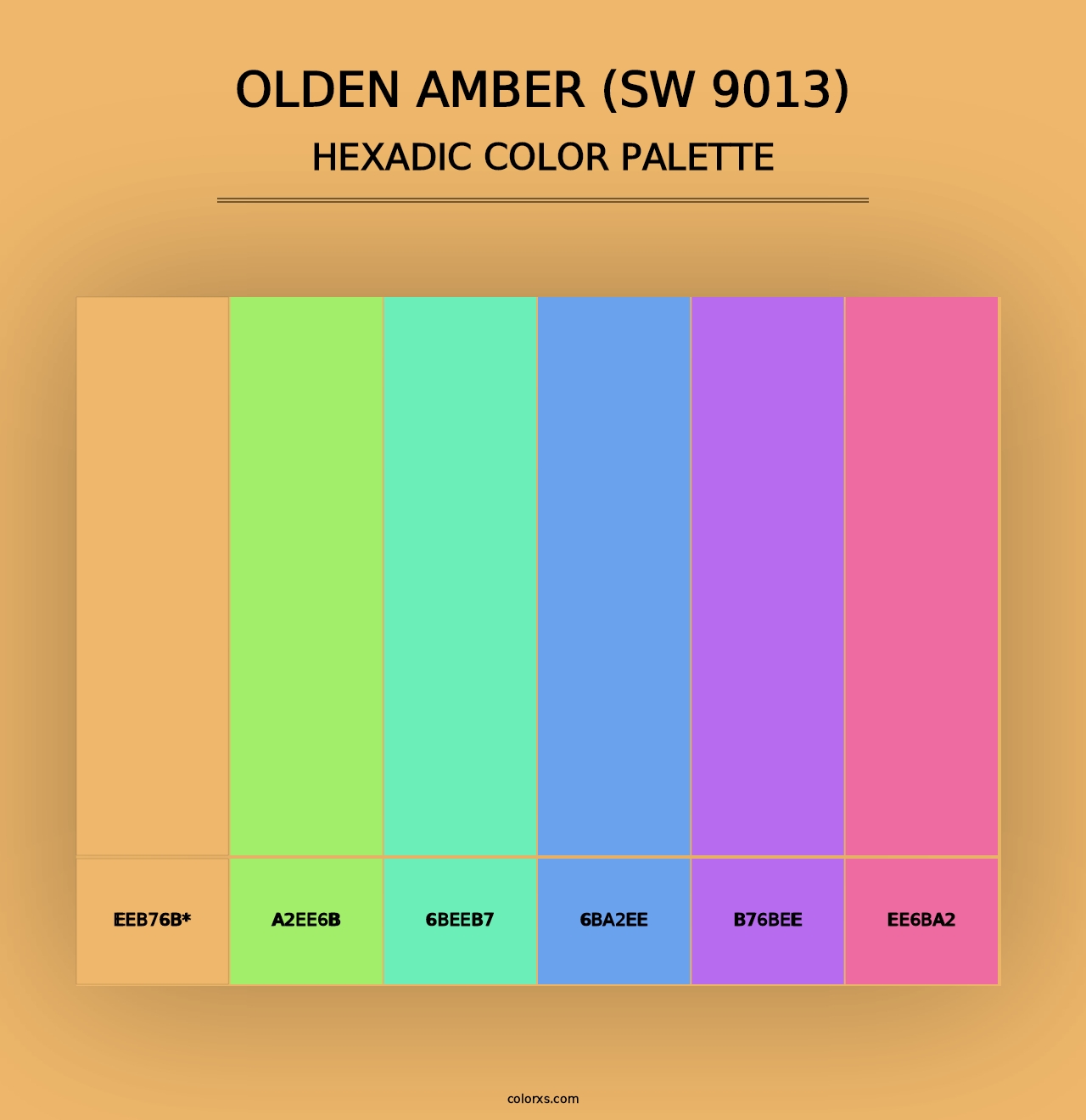 Olden Amber (SW 9013) - Hexadic Color Palette