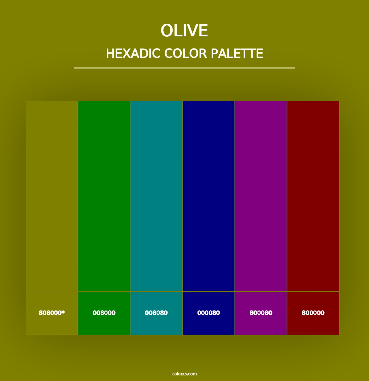 Olive - Hexadic Color Palette