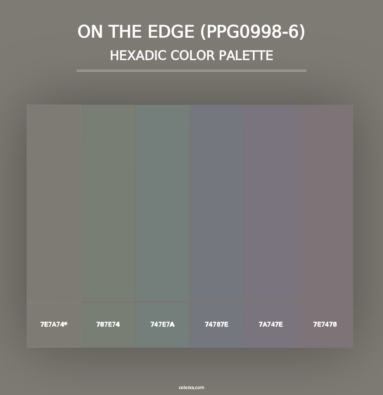 On The Edge (PPG0998-6) - Hexadic Color Palette