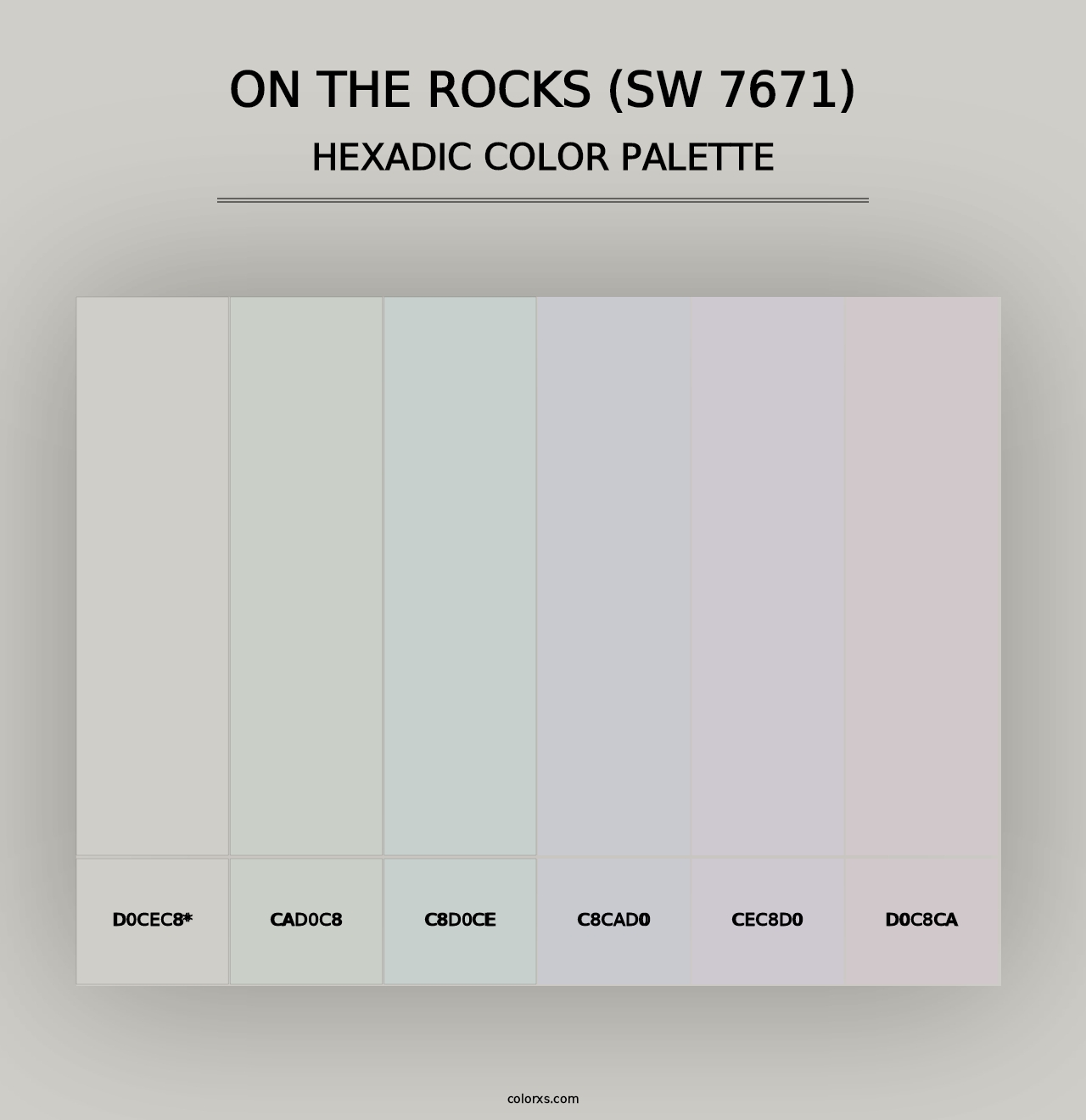 On the Rocks (SW 7671) - Hexadic Color Palette