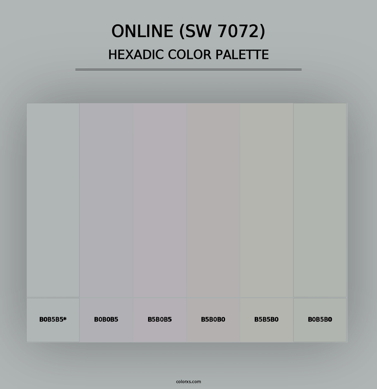 Online (SW 7072) - Hexadic Color Palette