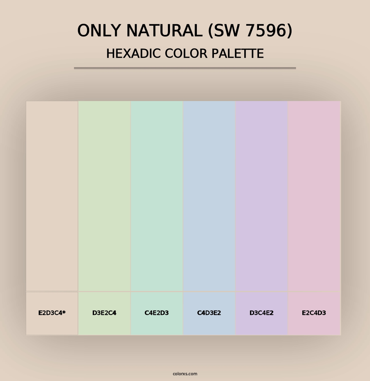 Only Natural (SW 7596) - Hexadic Color Palette