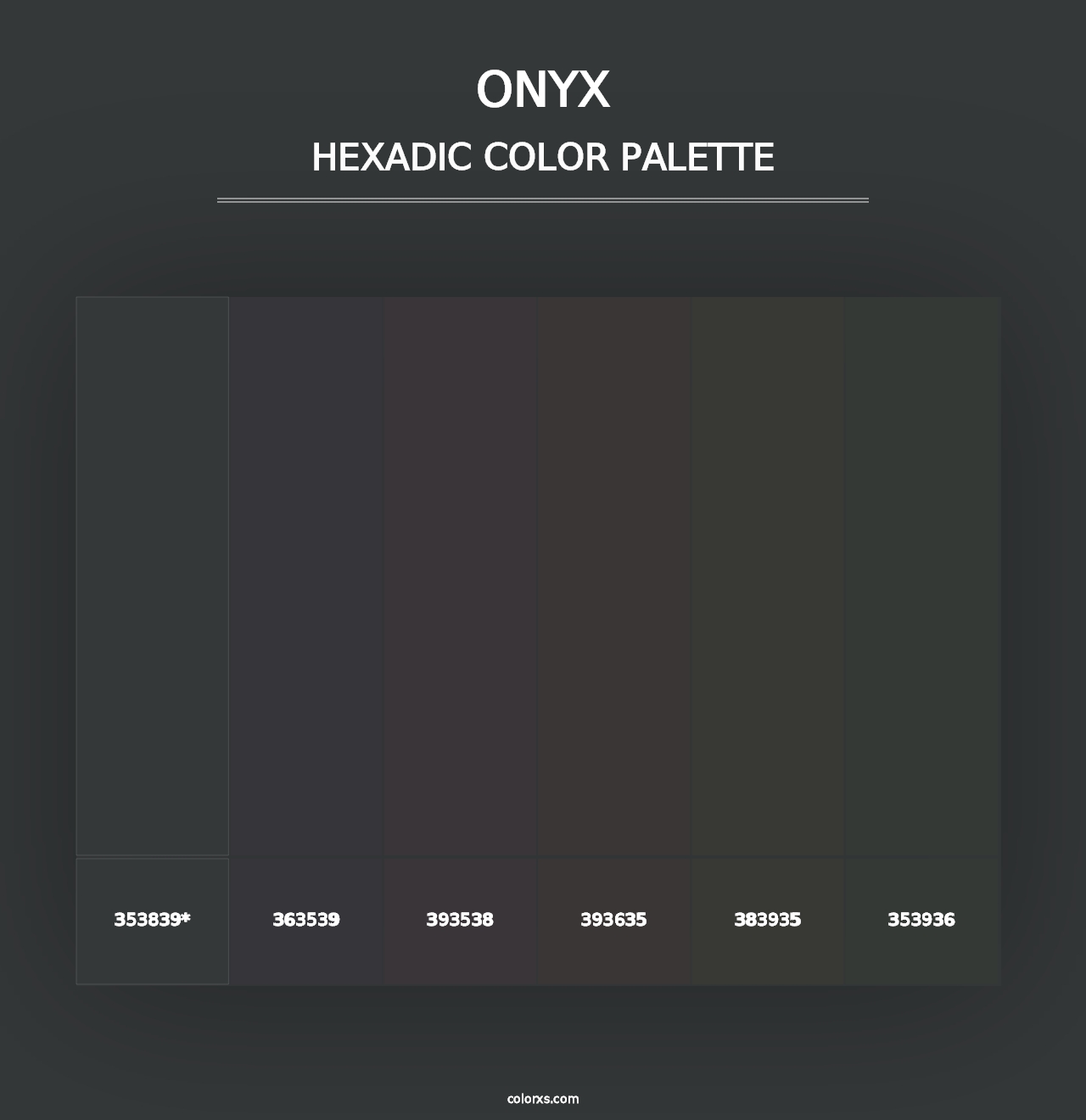 Onyx - Hexadic Color Palette