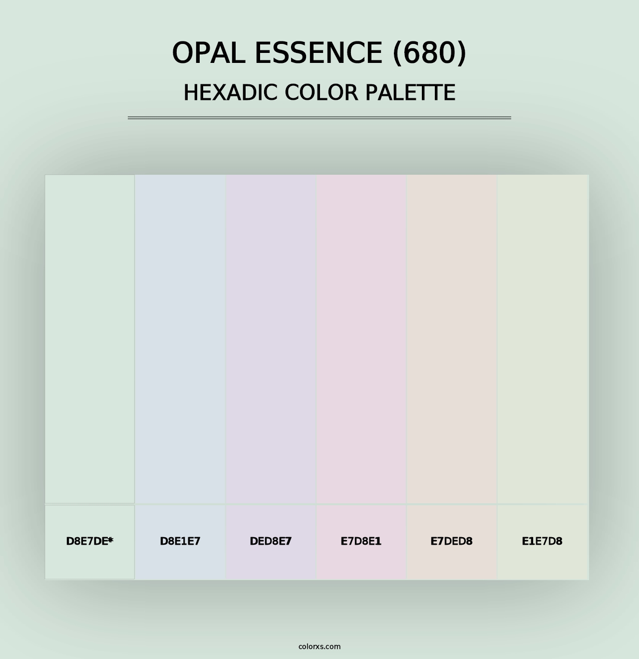 Opal Essence (680) - Hexadic Color Palette