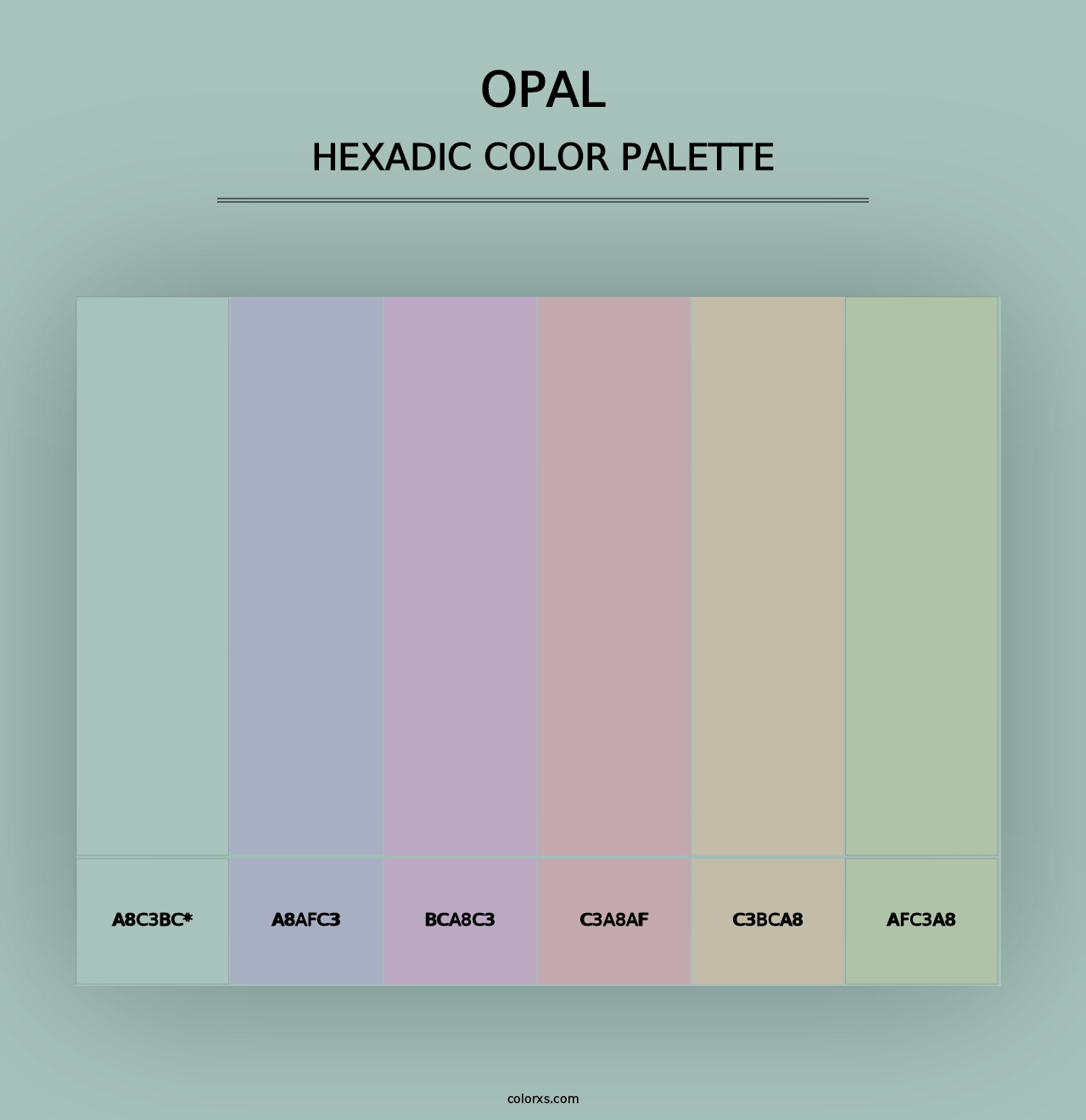 Opal - Hexadic Color Palette