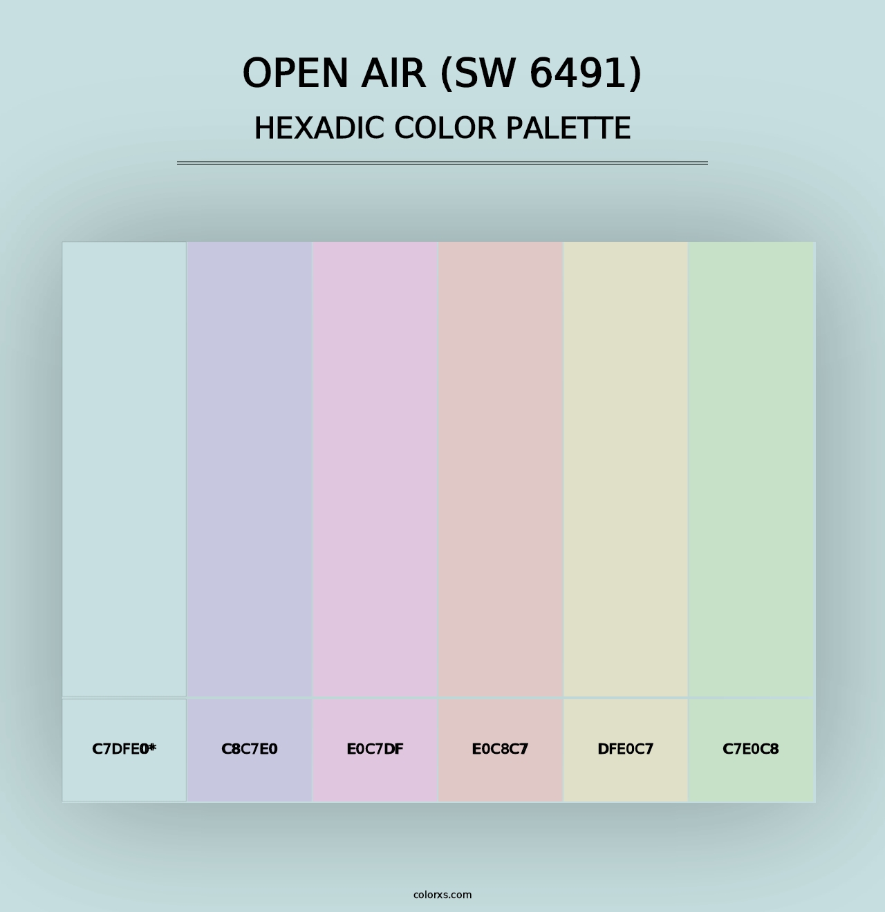 Open Air (SW 6491) - Hexadic Color Palette