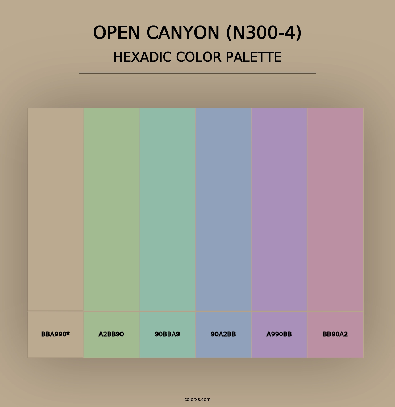 Open Canyon (N300-4) - Hexadic Color Palette