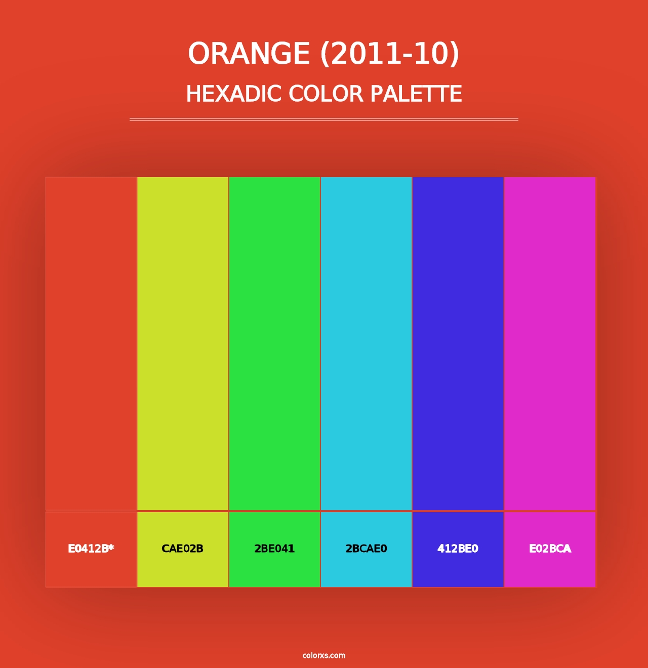 Orange (2011-10) - Hexadic Color Palette