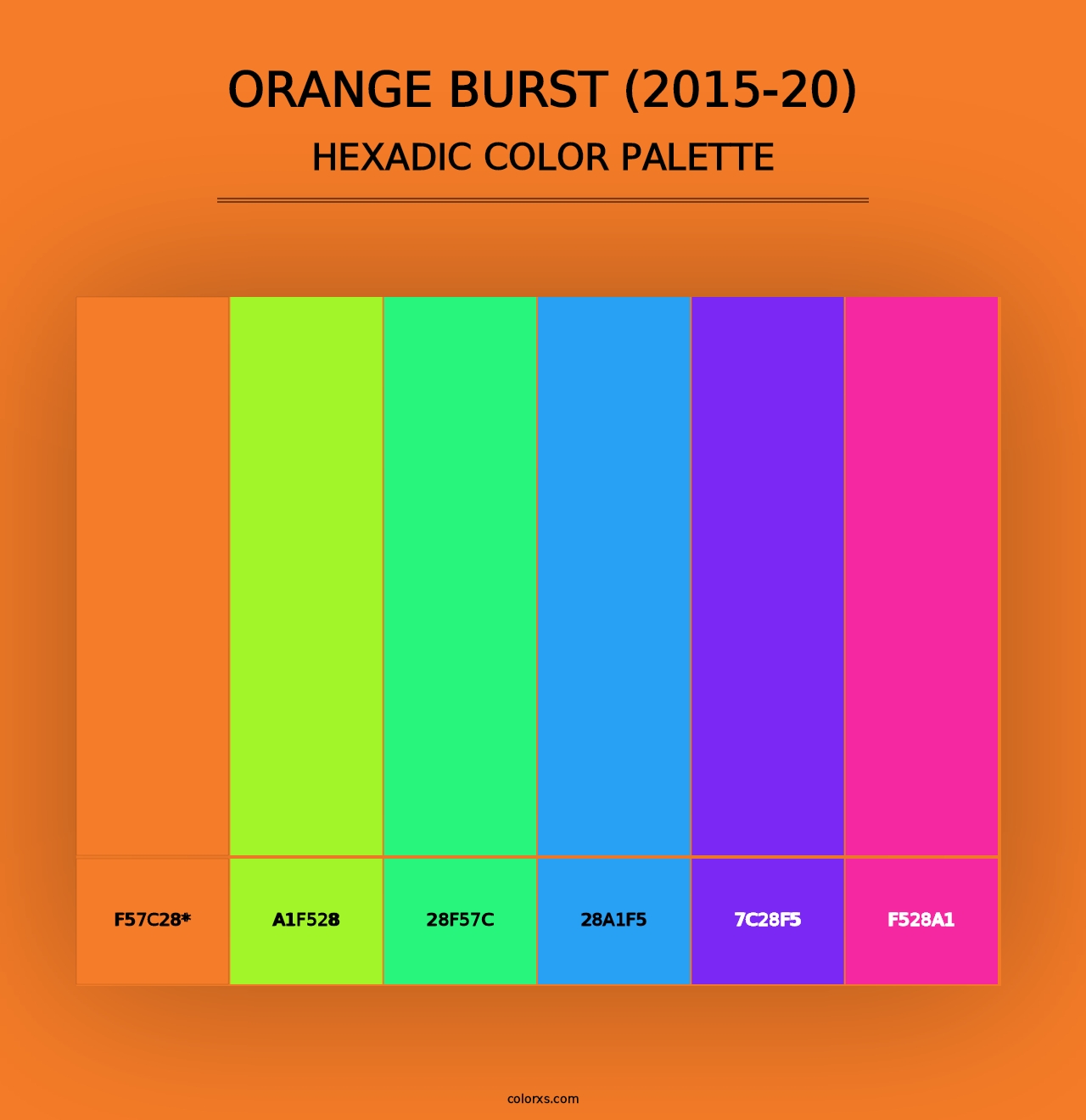 Orange Burst (2015-20) - Hexadic Color Palette