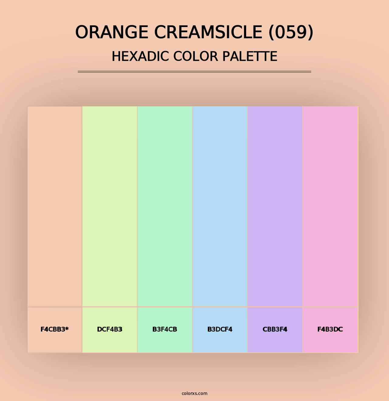 Orange Creamsicle (059) - Hexadic Color Palette