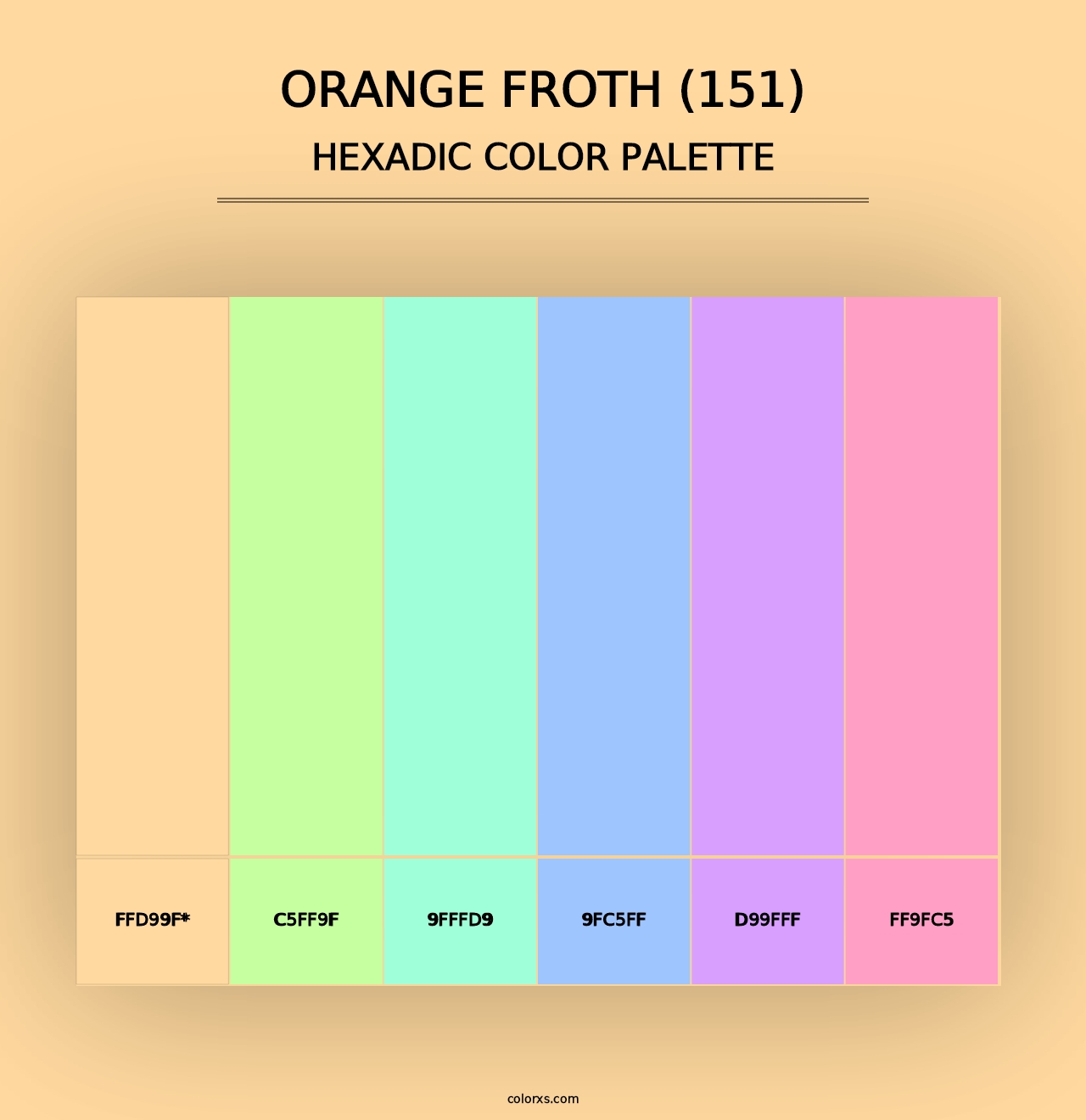 Orange Froth (151) - Hexadic Color Palette