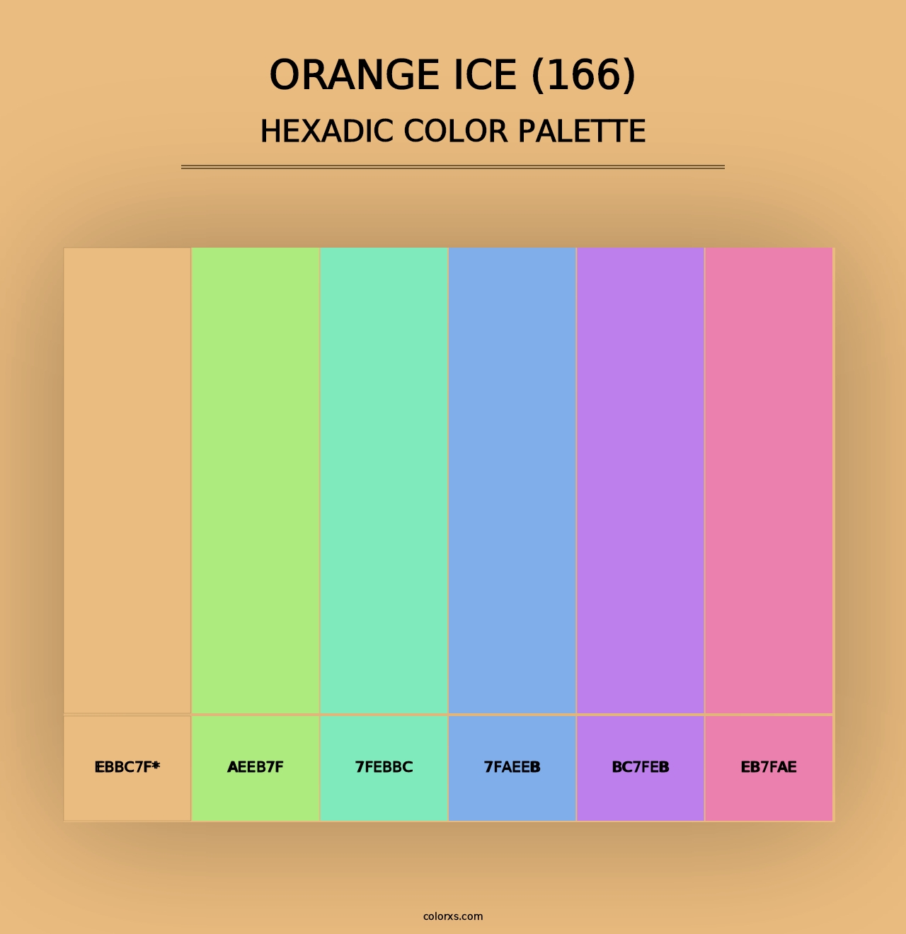 Orange Ice (166) - Hexadic Color Palette