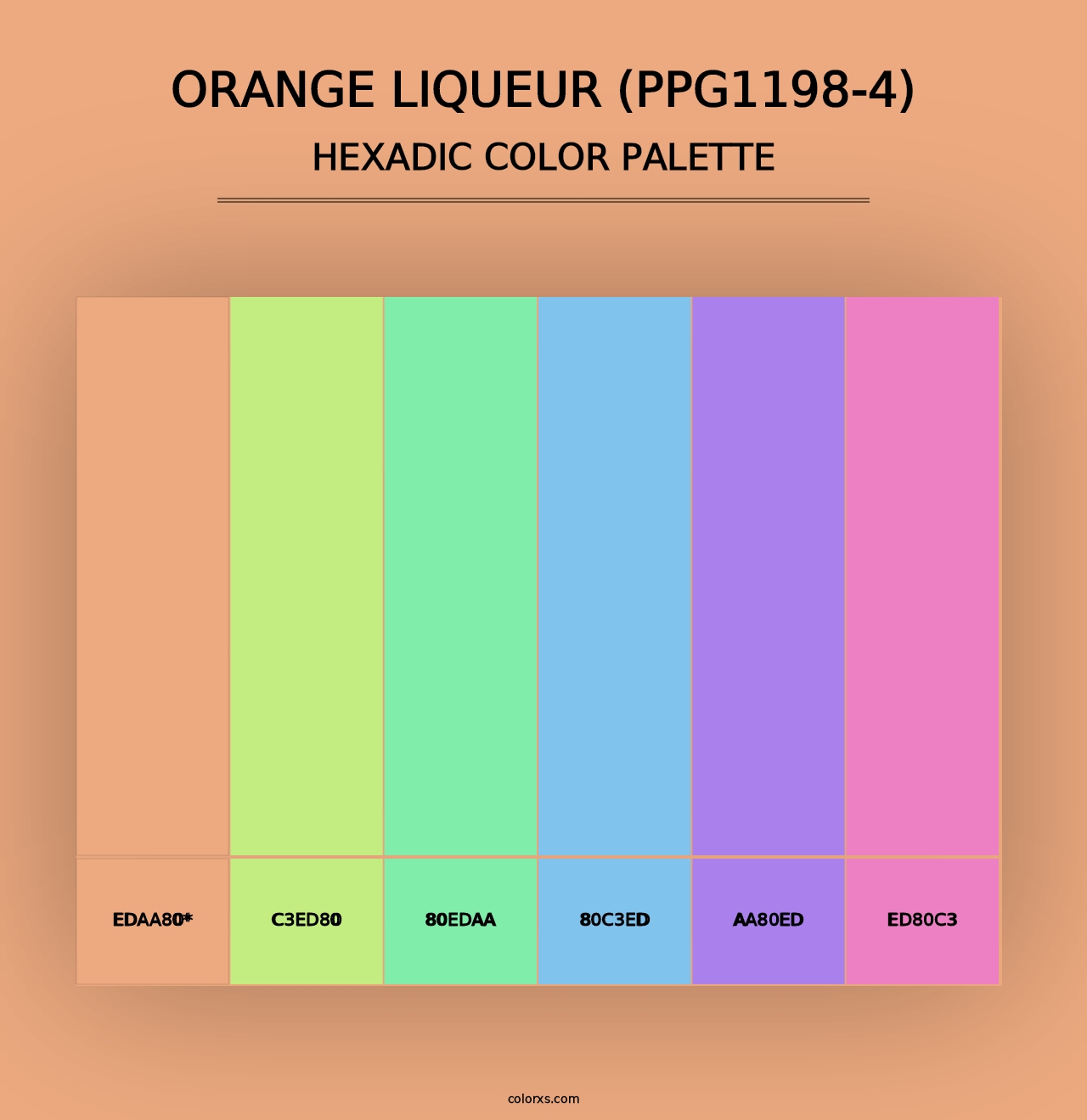 Orange Liqueur (PPG1198-4) - Hexadic Color Palette