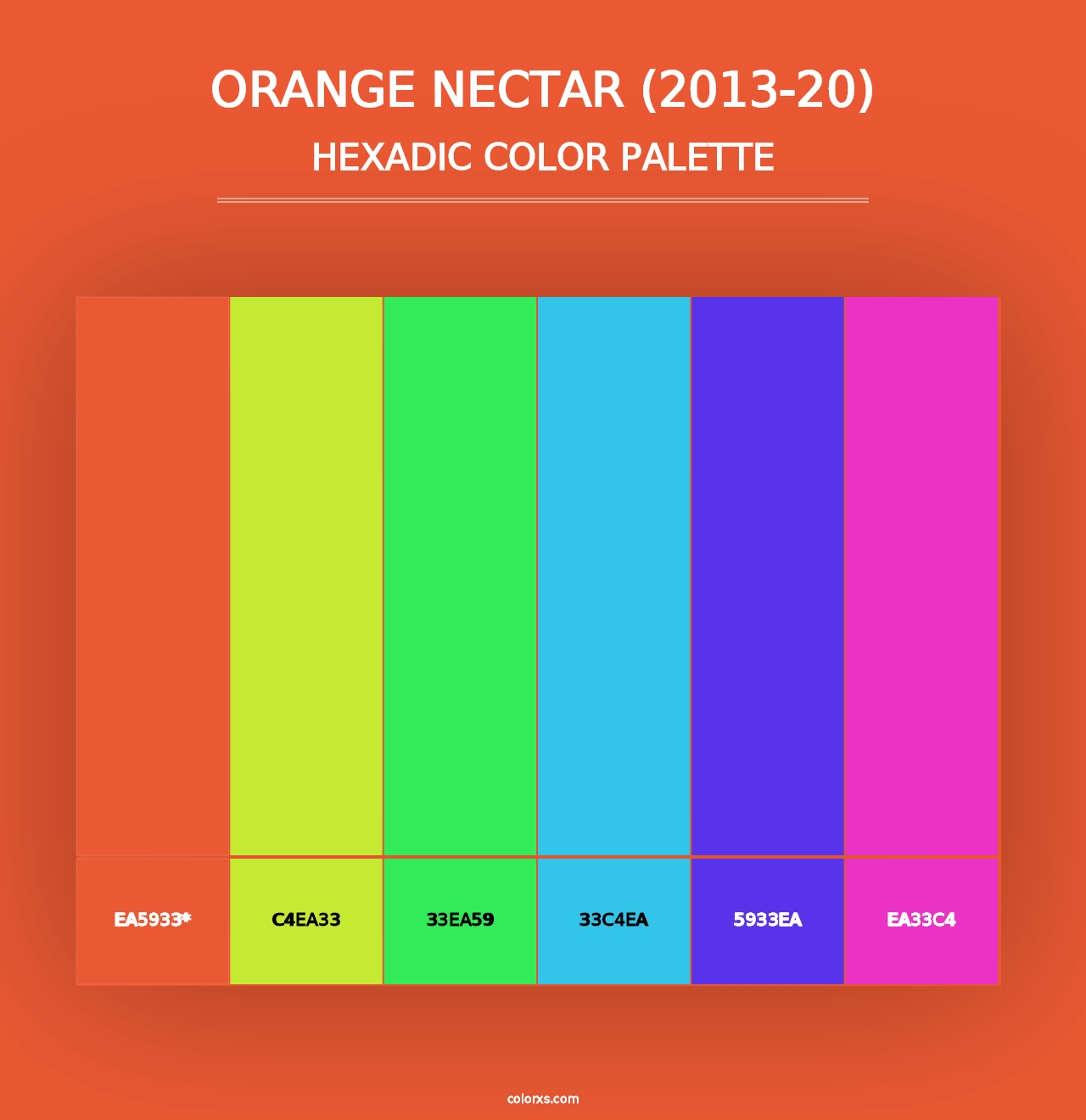 Orange Nectar (2013-20) - Hexadic Color Palette