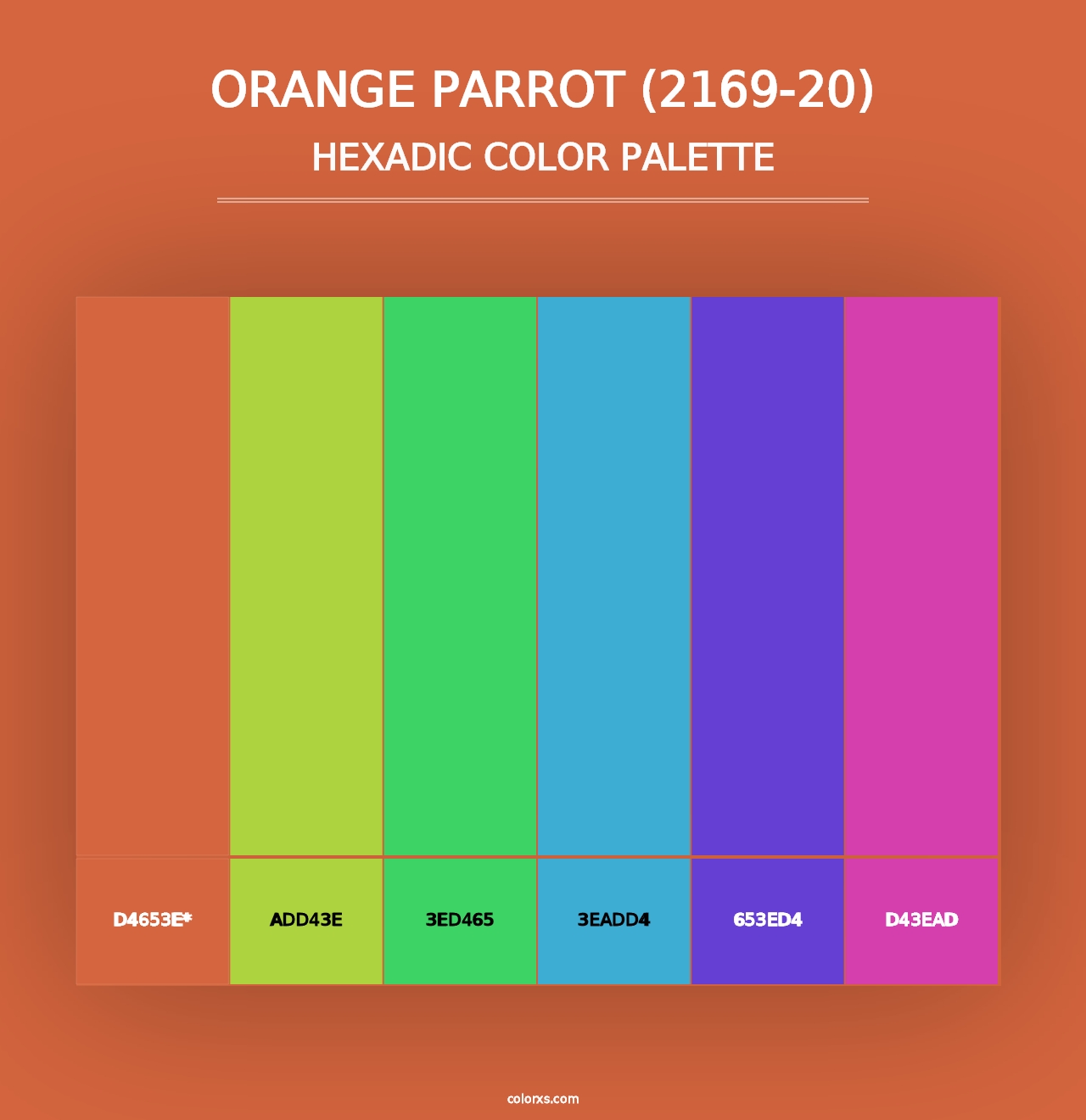 Orange Parrot (2169-20) - Hexadic Color Palette