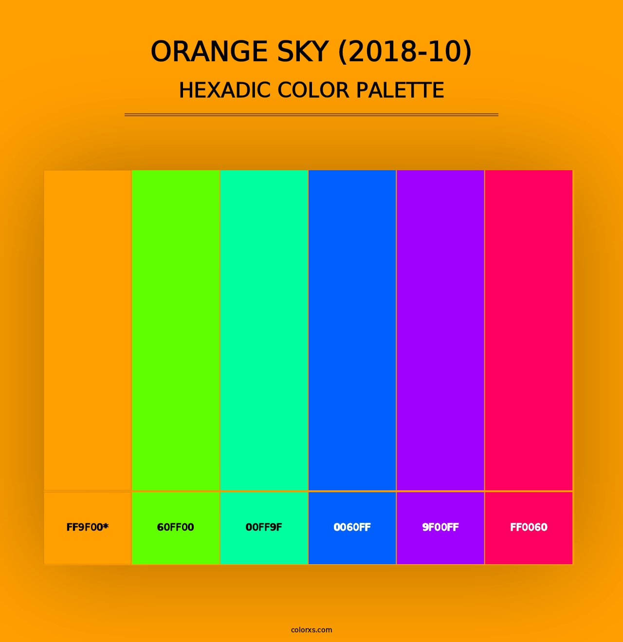 Orange Sky (2018-10) - Hexadic Color Palette