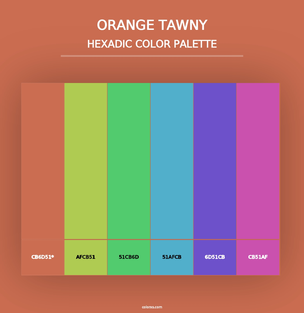 Orange Tawny - Hexadic Color Palette