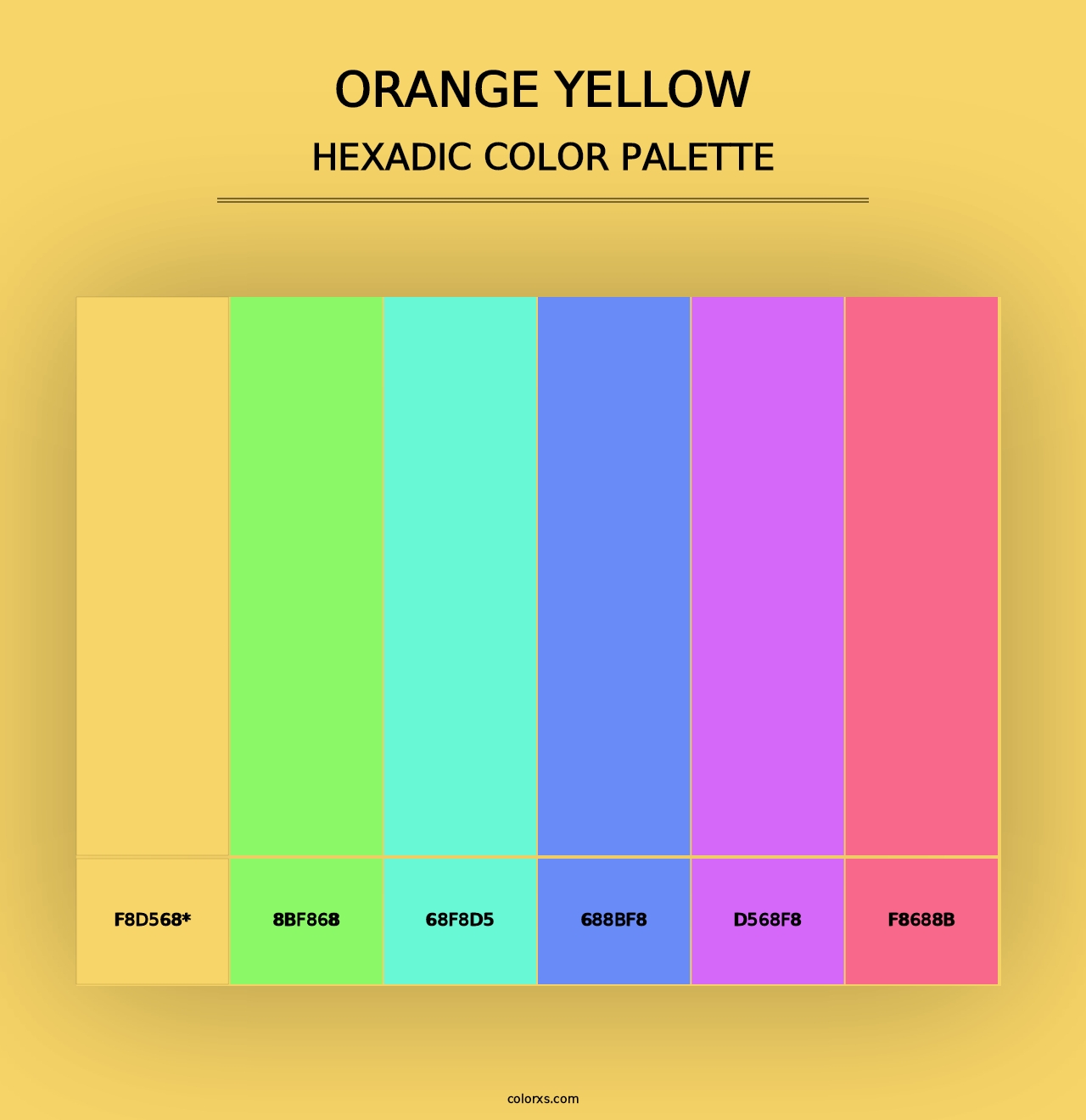 Orange Yellow - Hexadic Color Palette