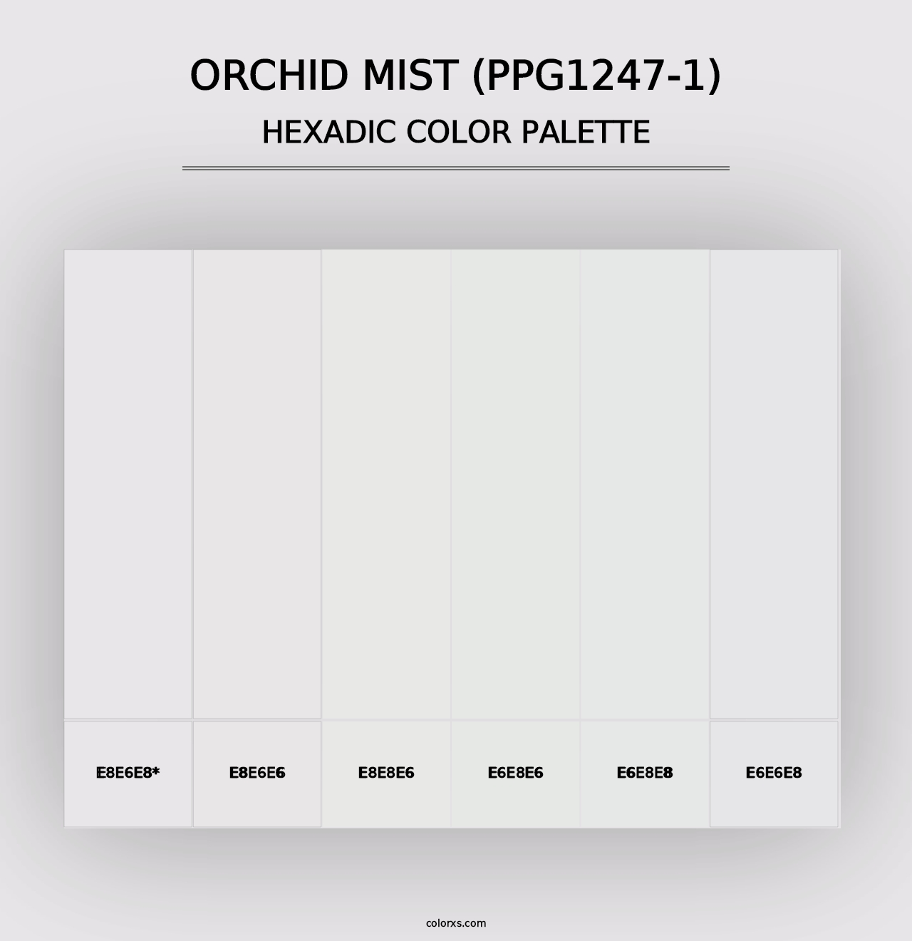 Orchid Mist (PPG1247-1) - Hexadic Color Palette