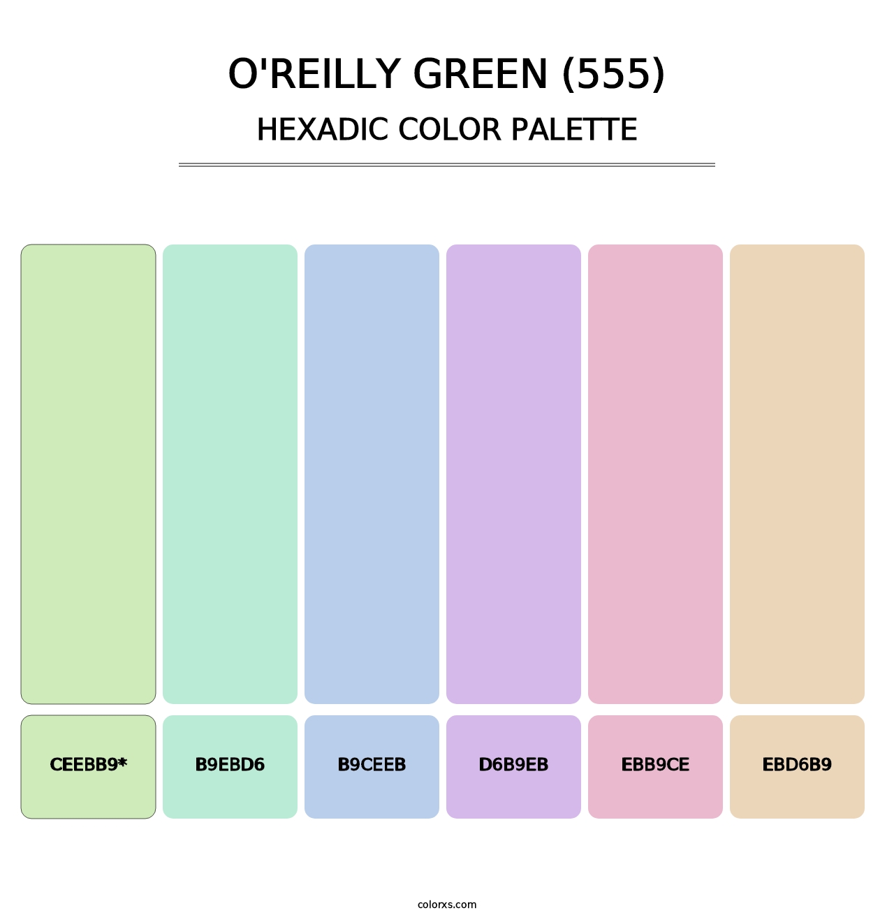 O'Reilly Green (555) - Hexadic Color Palette