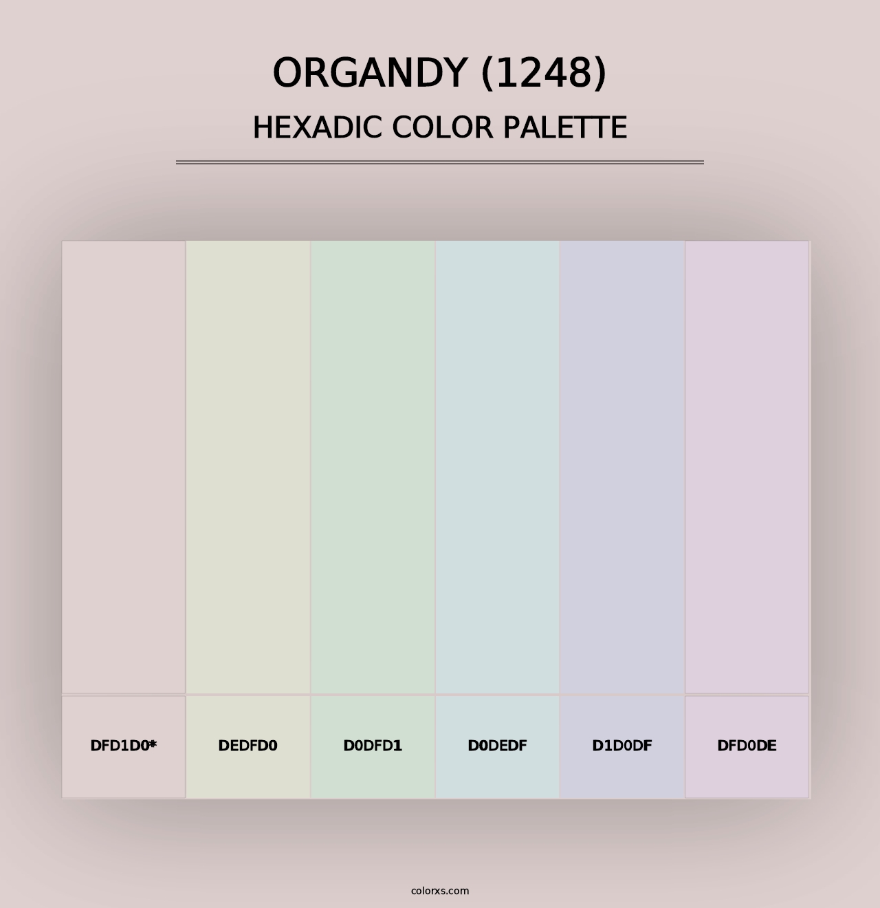 Organdy (1248) - Hexadic Color Palette