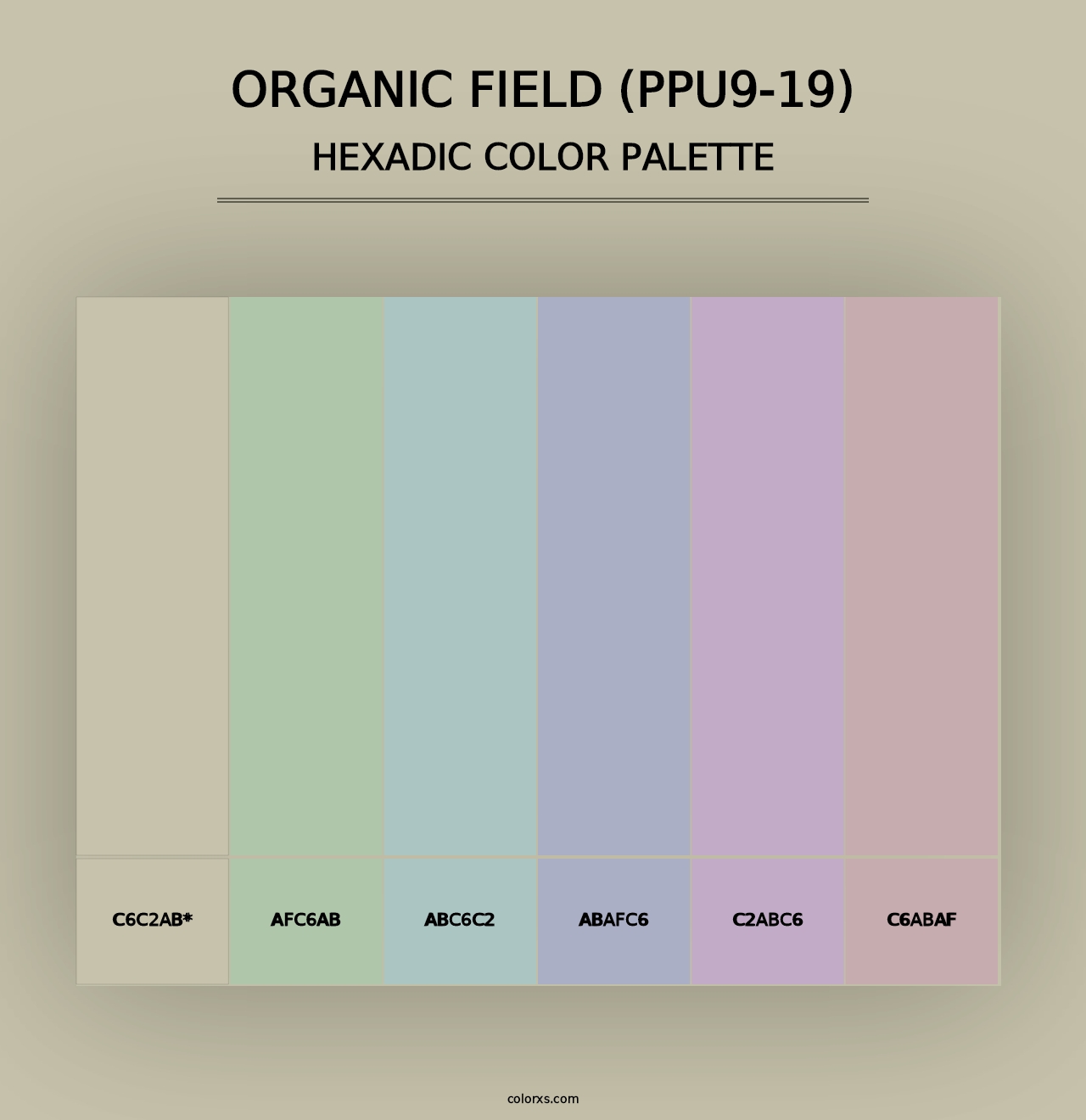 Organic Field (PPU9-19) - Hexadic Color Palette