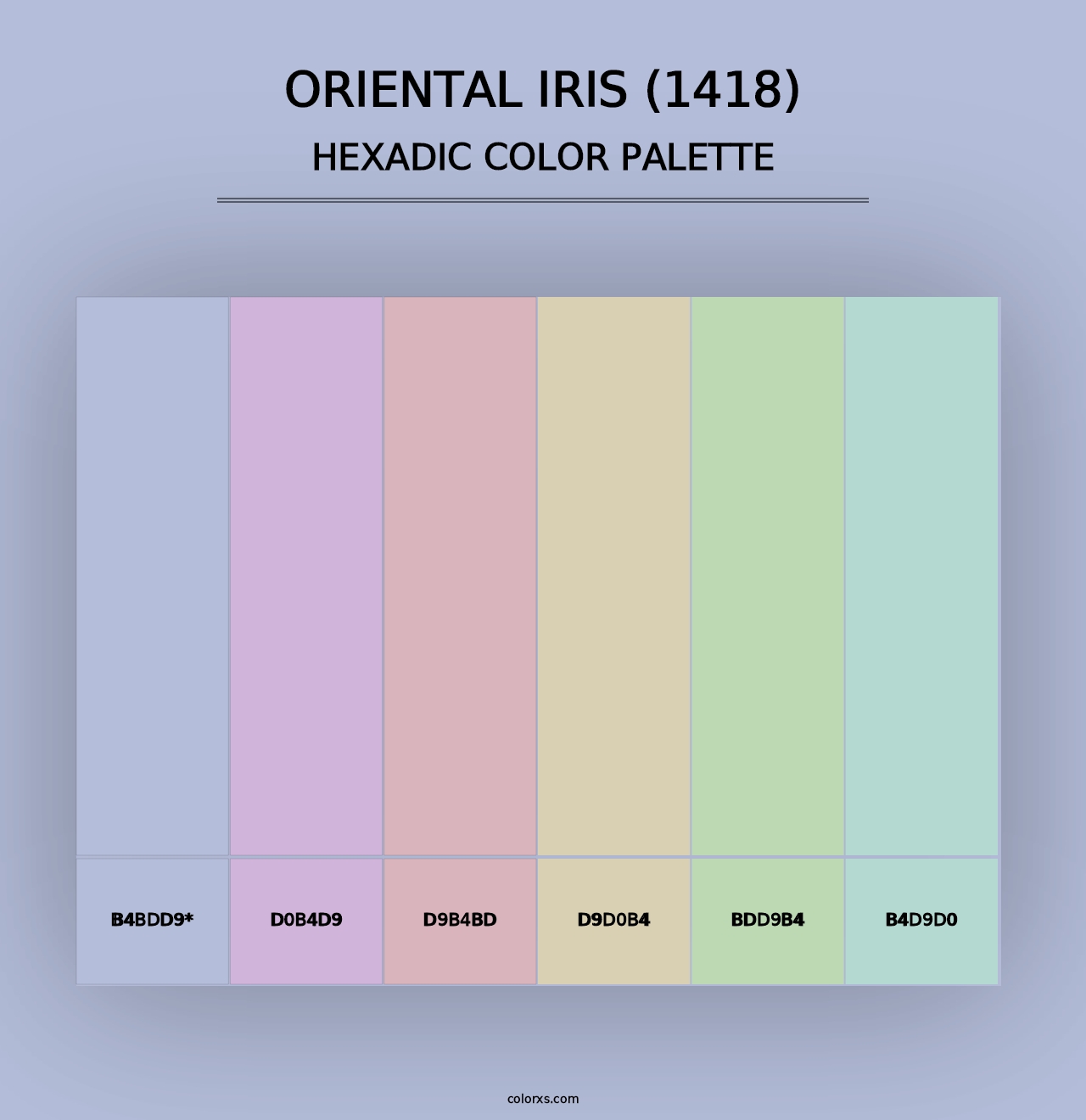 Oriental Iris (1418) - Hexadic Color Palette