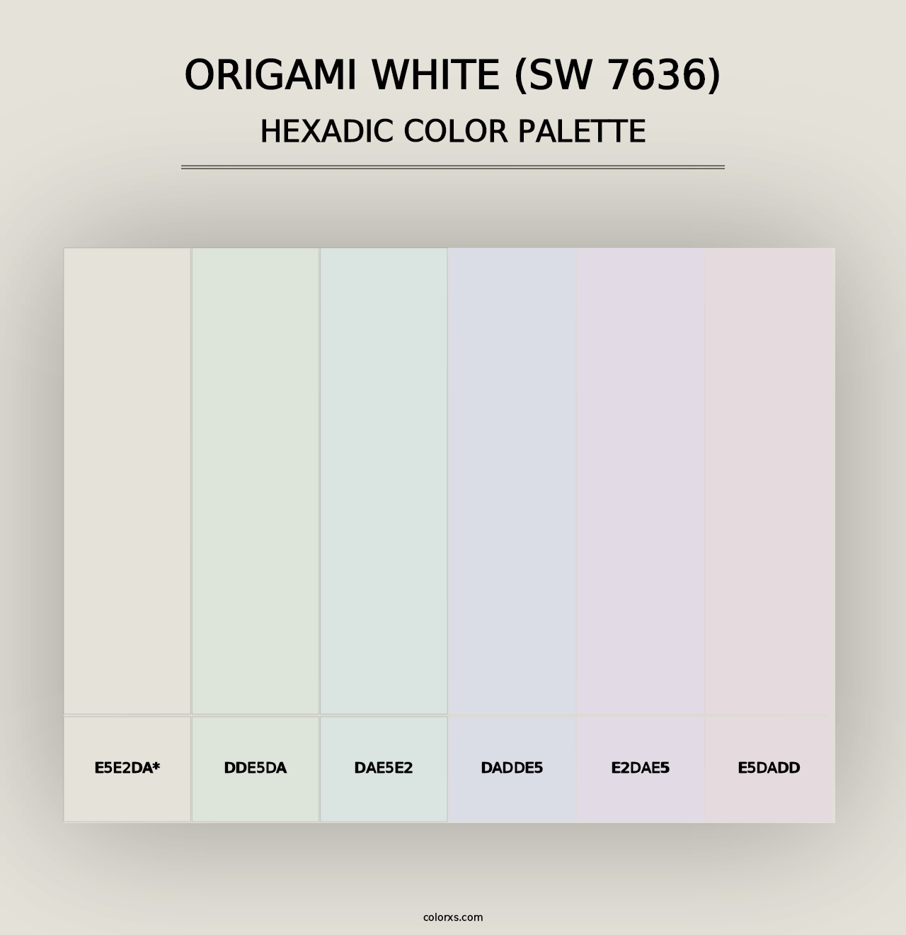 Origami White (SW 7636) - Hexadic Color Palette