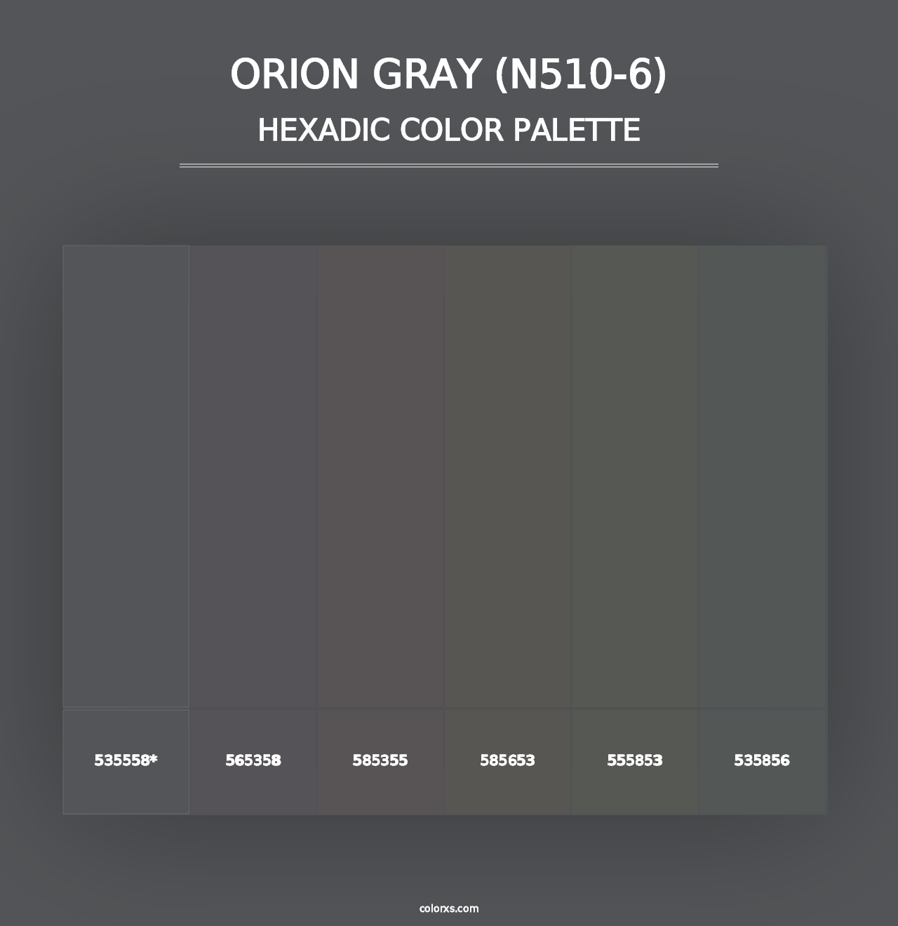 Orion Gray (N510-6) - Hexadic Color Palette